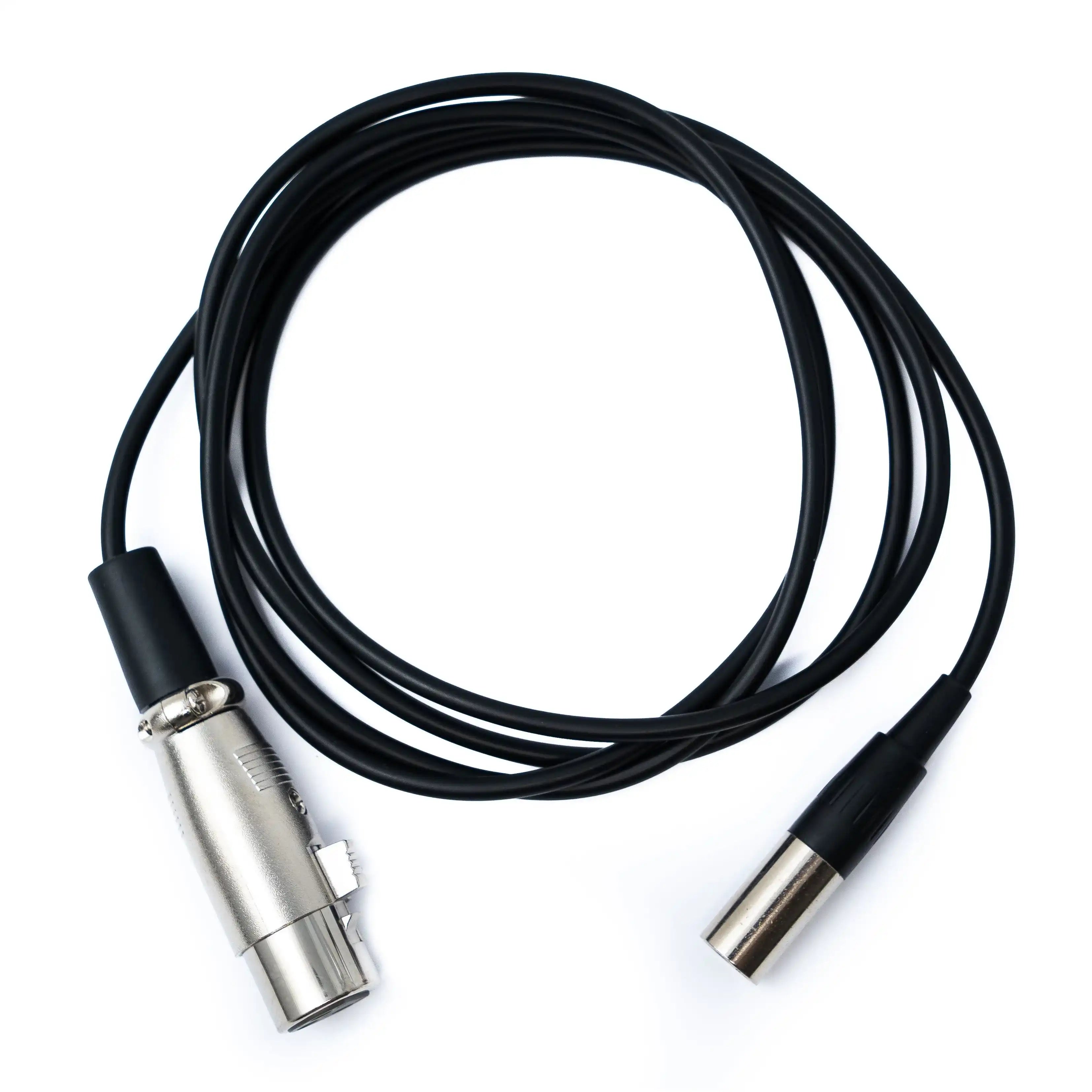 SYSTEM-S Audio Kabel 150cm Mini XLR 3 polig Stecker zu XLR 3 polig Buchse Schwarz
