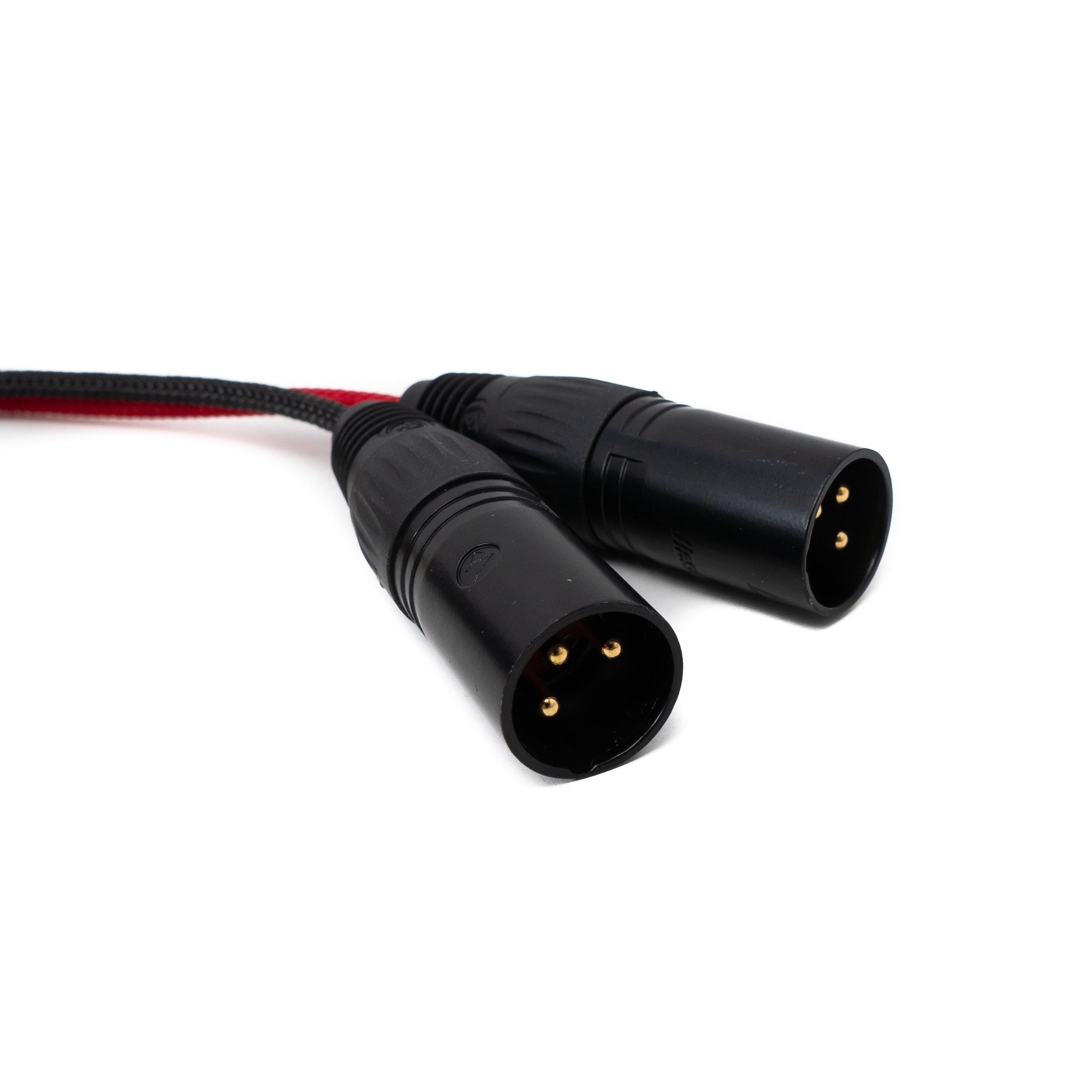2x2 XLR Kabel 3-polig Schwarz 10 m Profi-Audio-Verbindung Zu 2 XLR-Stecker Zu 2 XLR-Buchsen