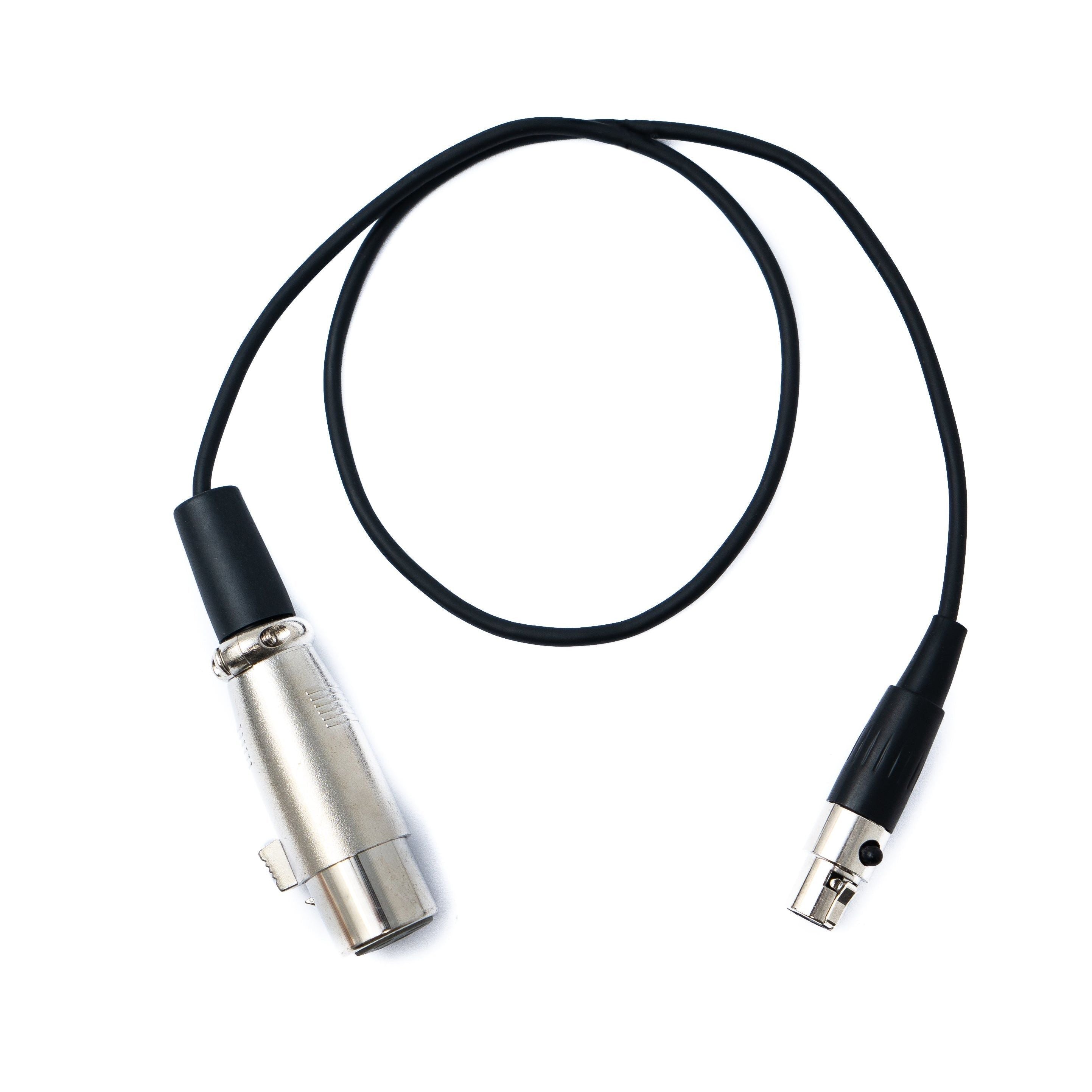 SYSTEM-S Audio Kabel 50 cm Mini XLR 3 polig Buchse zu XLR 3 polig Buchse Schwarz