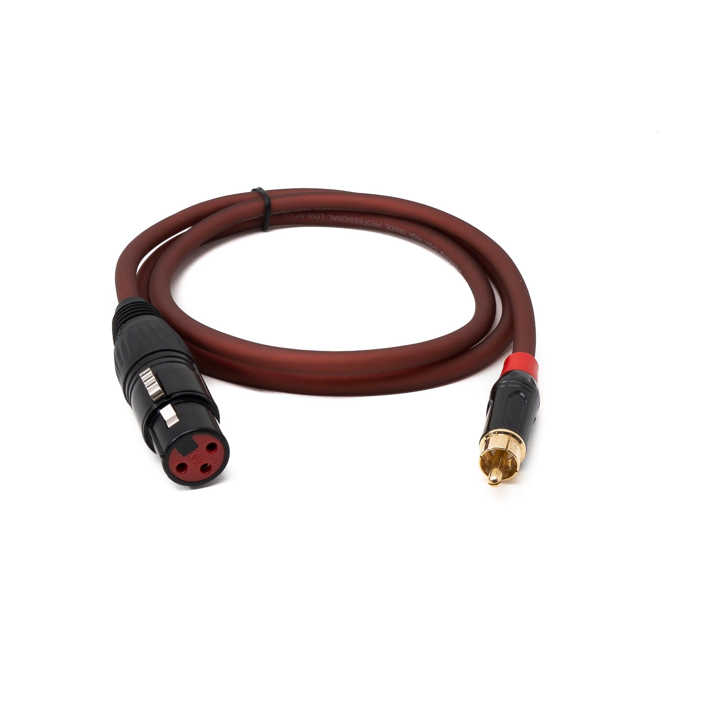 System S Cinch RCA Kabel Rot 100 Cm Von Stecker Broadcast Zu XLR 3Pol Buchse Audio Kabel