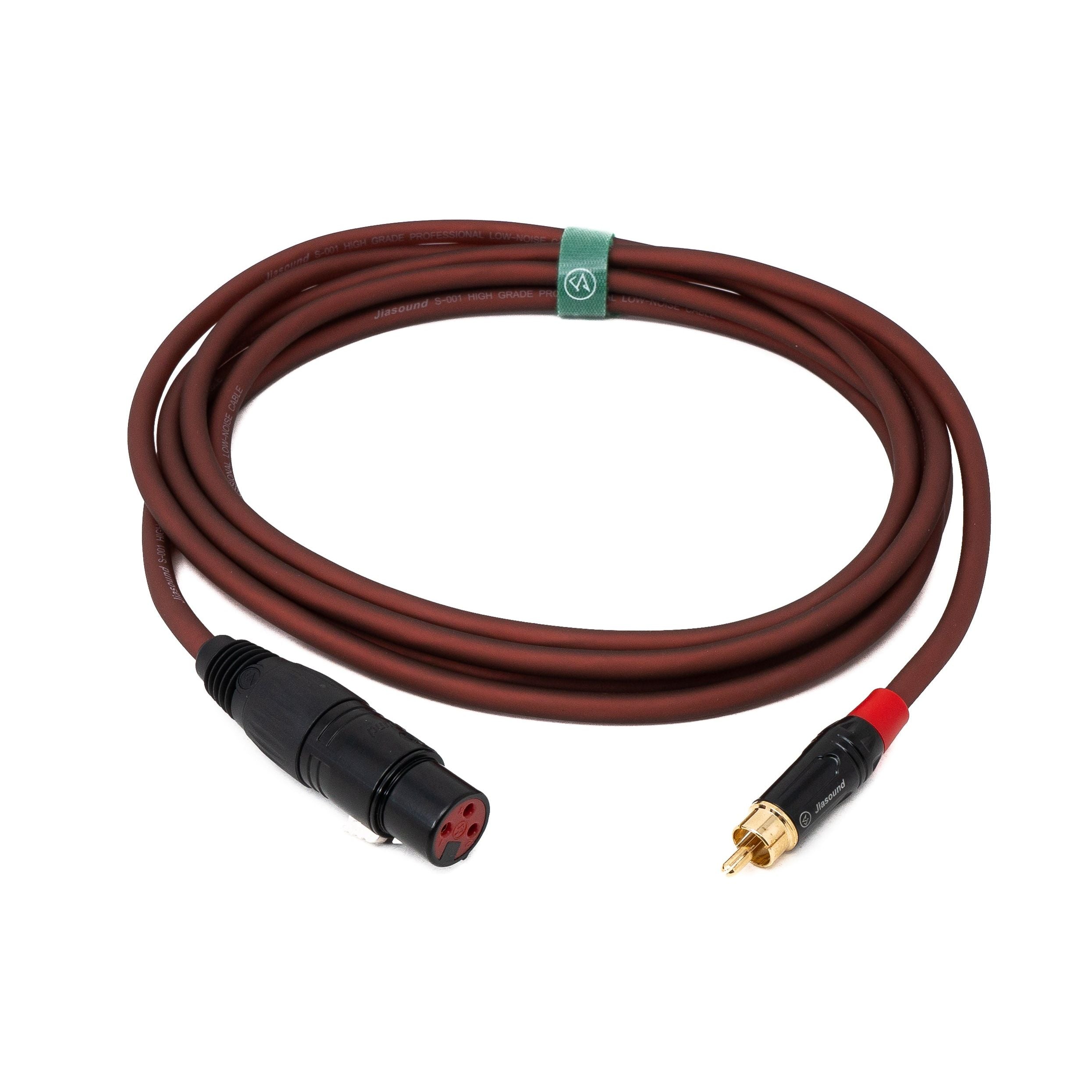System-S Cinch RCA Kabel 3 m Rot XLR 3Polig Buchse Profi Audio Verbindungen Für Studio