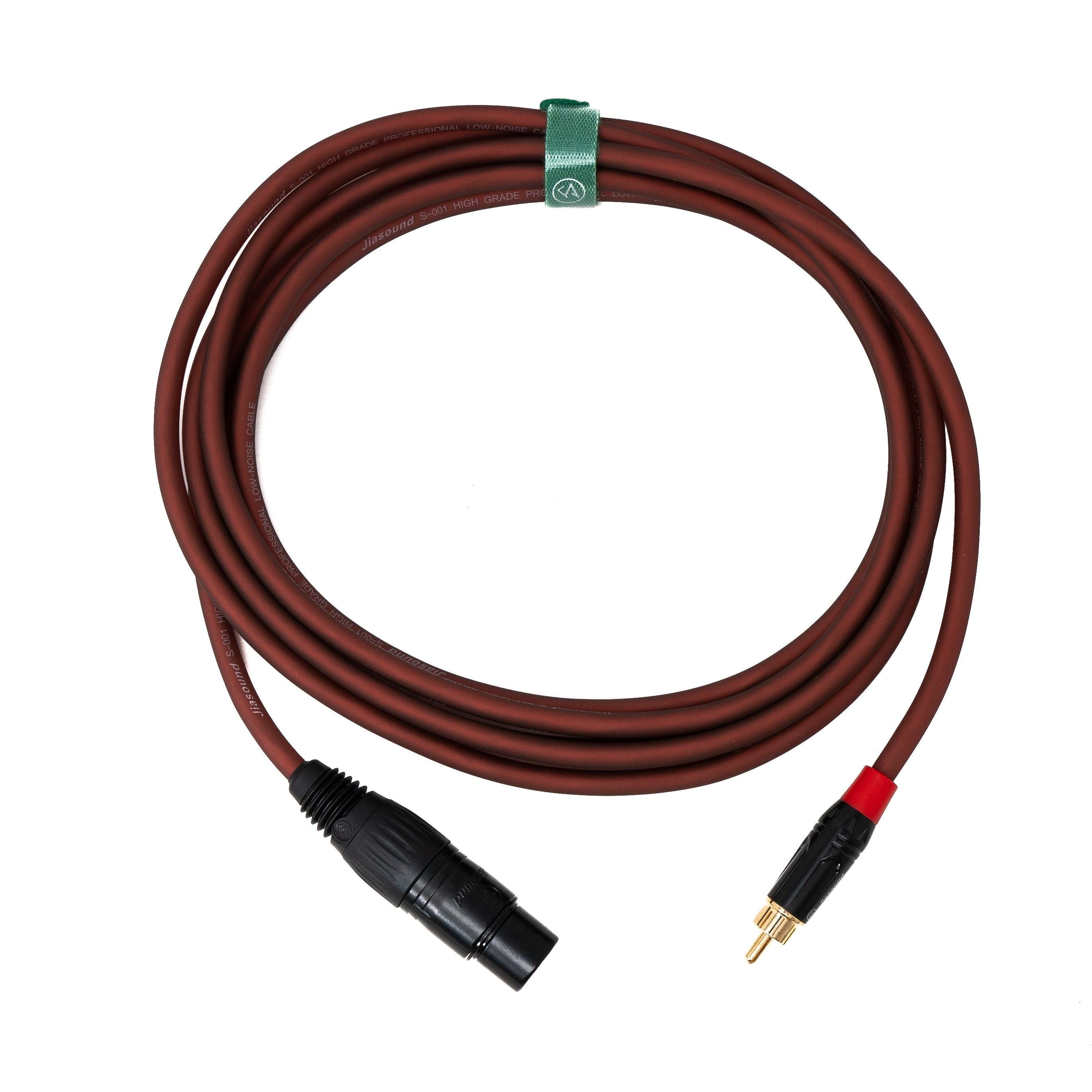 System-S Cinch RCA Kabel 3 m Rot XLR 3Polig Buchse Profi Audio Verbindungen Für Studio