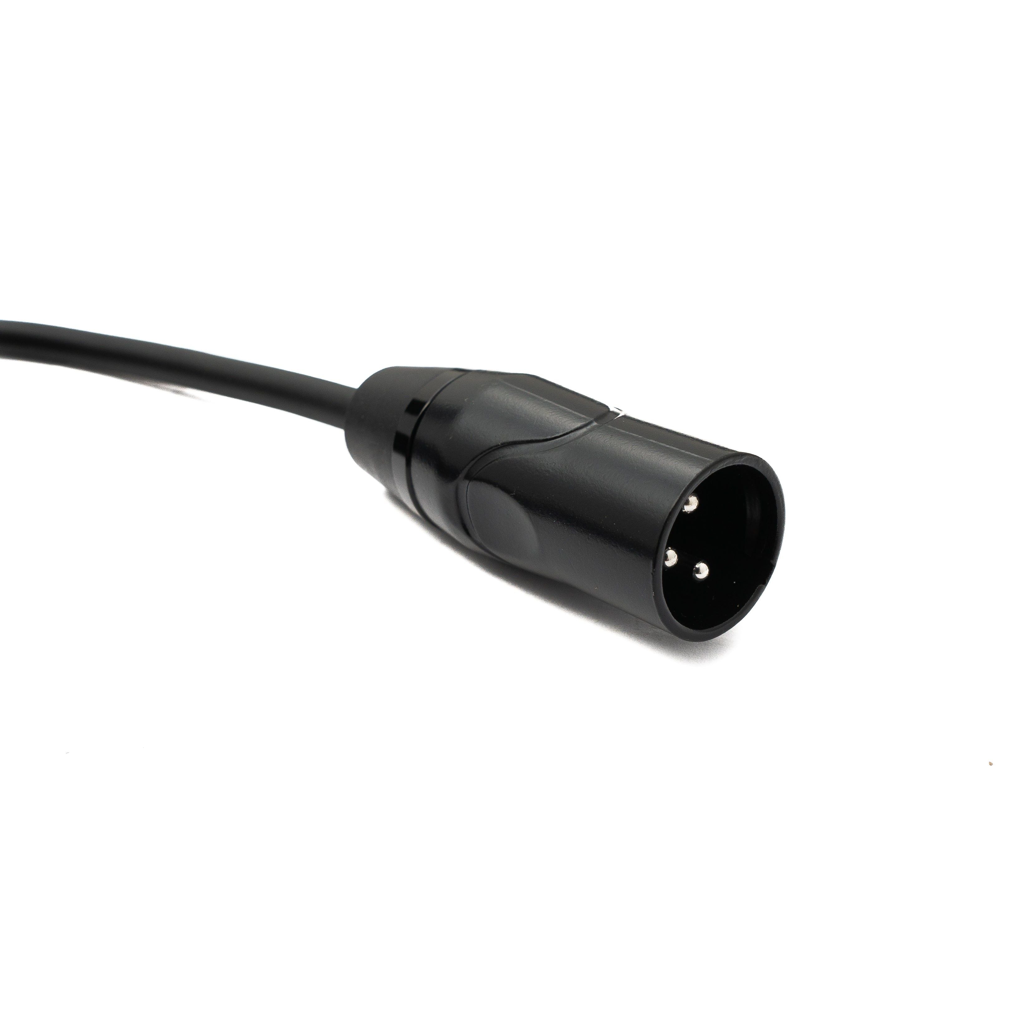 SYSTEM-S Audio Kabel 2 m XLR 3 Pin Stecker zu Buchse in Schwarz