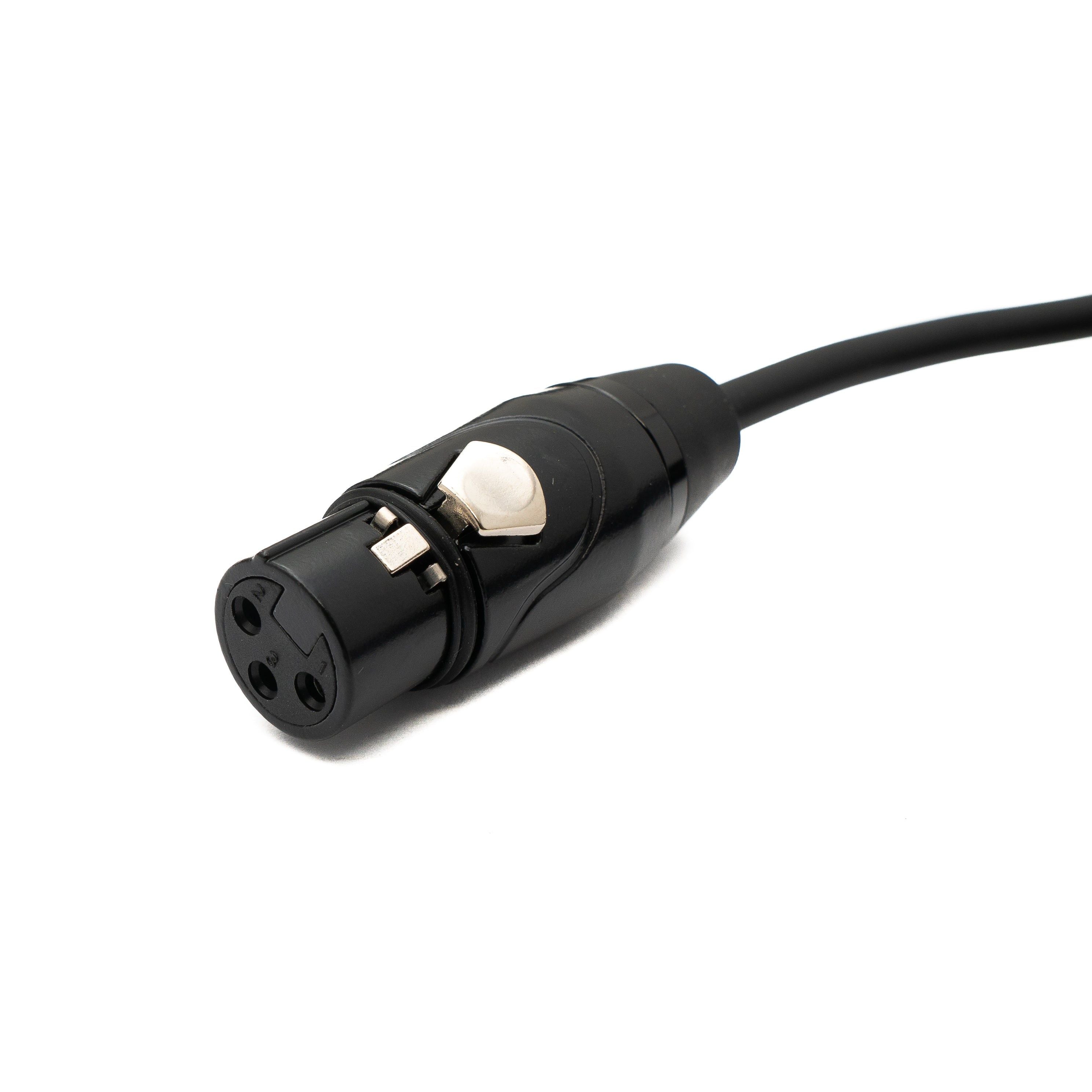 SYSTEM-S Audio Kabel 2 m XLR 3 Pin Stecker zu Buchse in Schwarz
