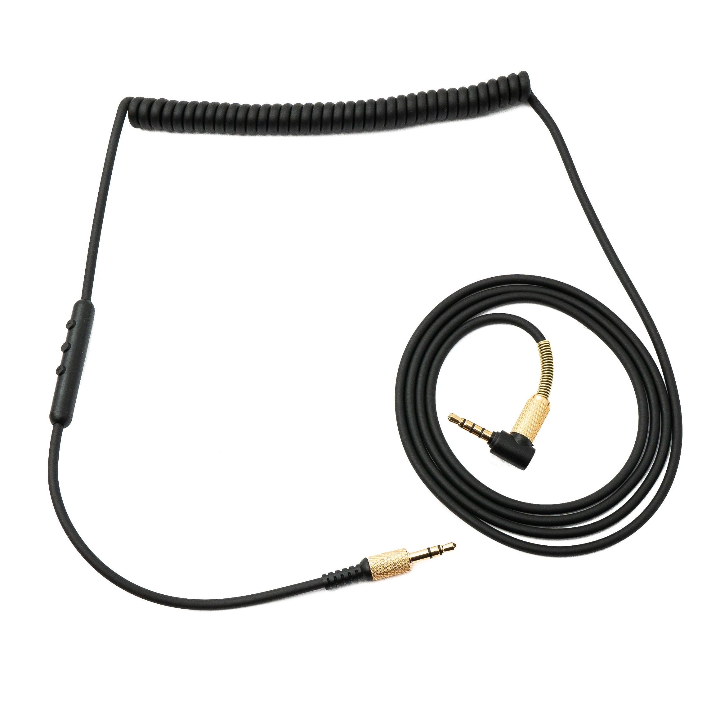 Ersatzkabel Für Marshall Major Kopfhörer 3,5 mm Klinke Winkelstecker Spiralkabel 150 Bis 200 cm