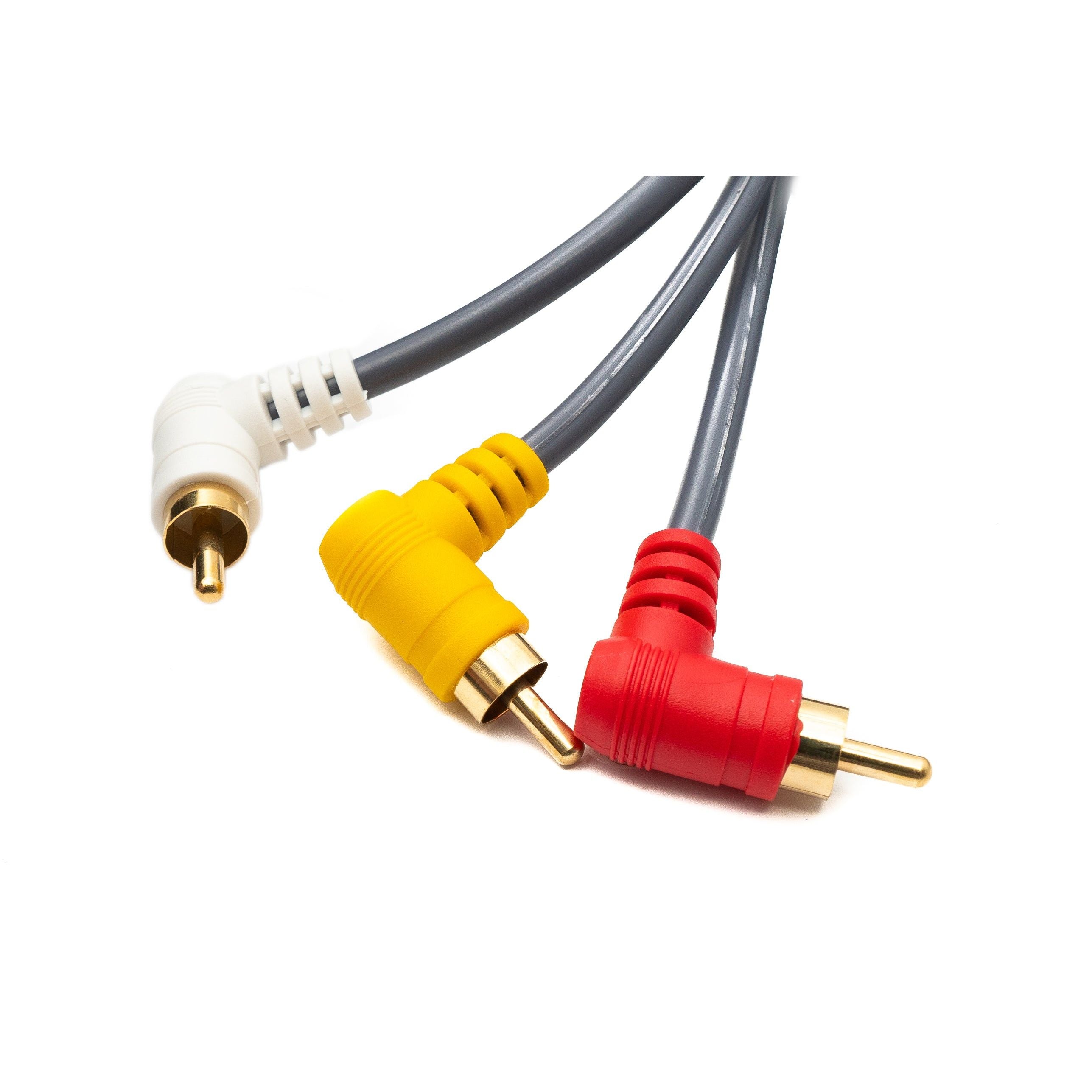 SystemS Cinch RCA Kabel 180 cm Winkelstecker Zu Stecker Schwarz AV Kabel Für Heimkino Systeme