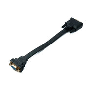 SYSTEM-S DVI D Kabel 20 cm 24+1 25 Pin Stecker zu VGA 15 Pin Buchse Flach Panel Mount Schraube Adapter
