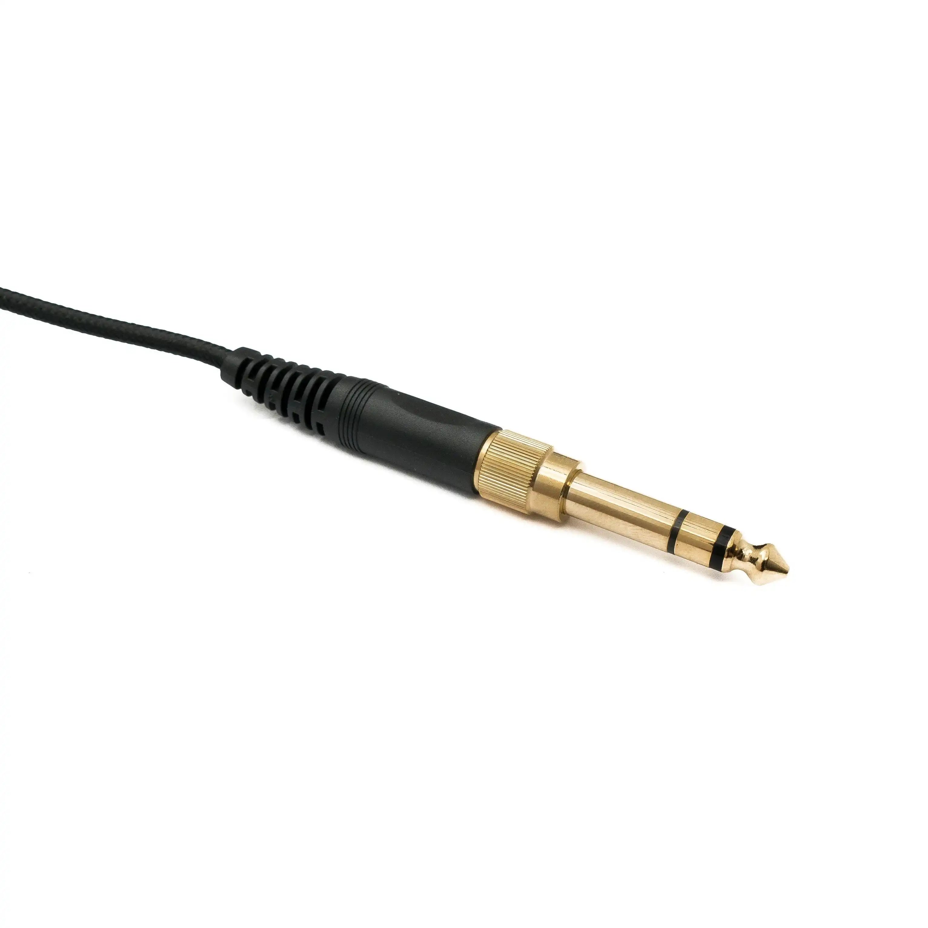 SYSTEM-S Audio Ersatz Kabel 2 m AUX Klinke geflochten für Sennheiser Kopfhörer HD650 HD600 HD580 HD660S HD6XX