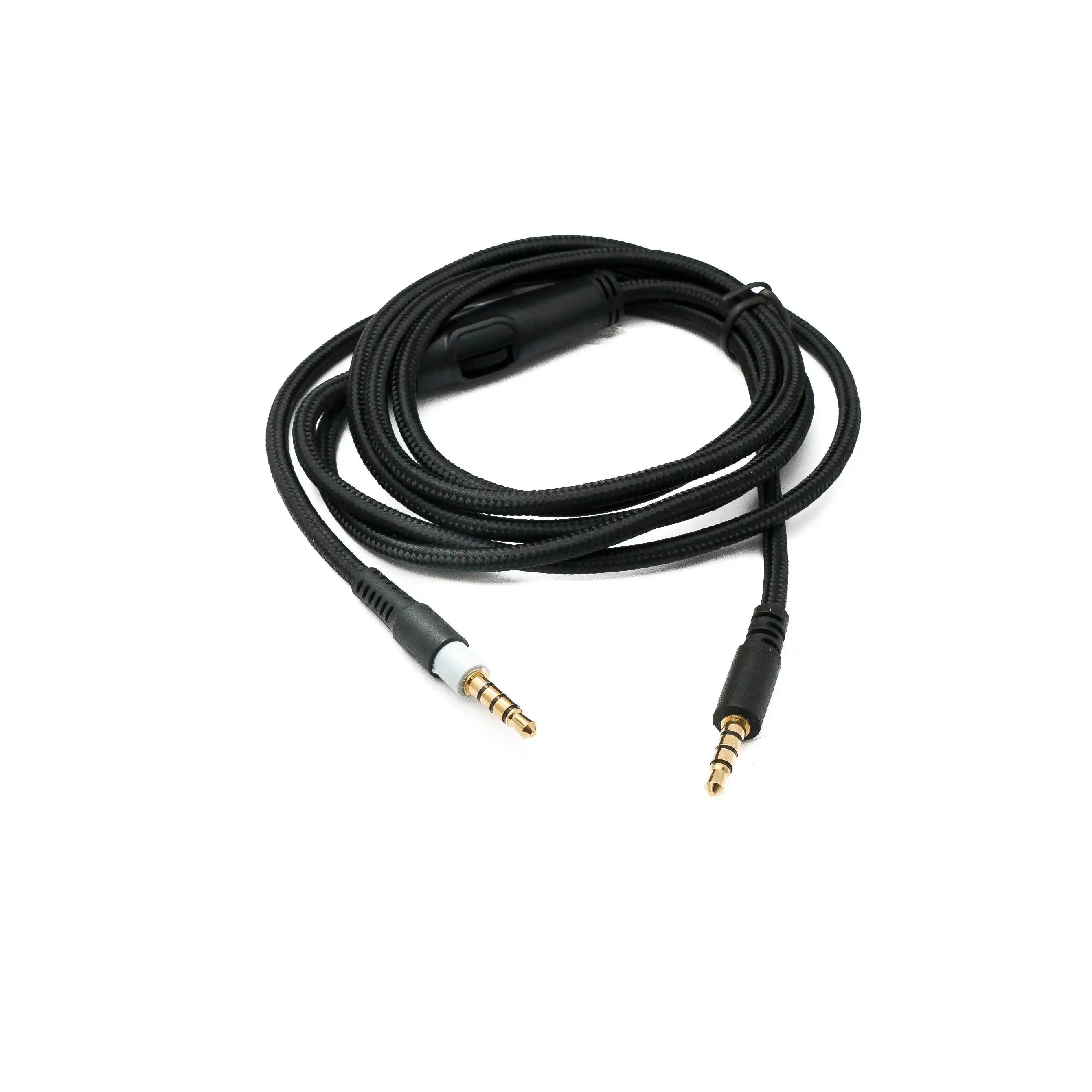 Ersatz Audio Kabel 150 cm Geflochten Schwarz 3,5 mm Klinke Kompatibel HyperX Cloud Mix Alpha