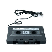 SYSTEM-S Audio Kabel 100 cm AUX 3,5 mm Stecker zu Auto Radio Kassette Winkel in Schwarz