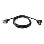 SYSTEM-S D Sub15 Kabel 150 cm HD VGA 15 Pin Stecker zu Stecker DB15 Winkel Down Angled
