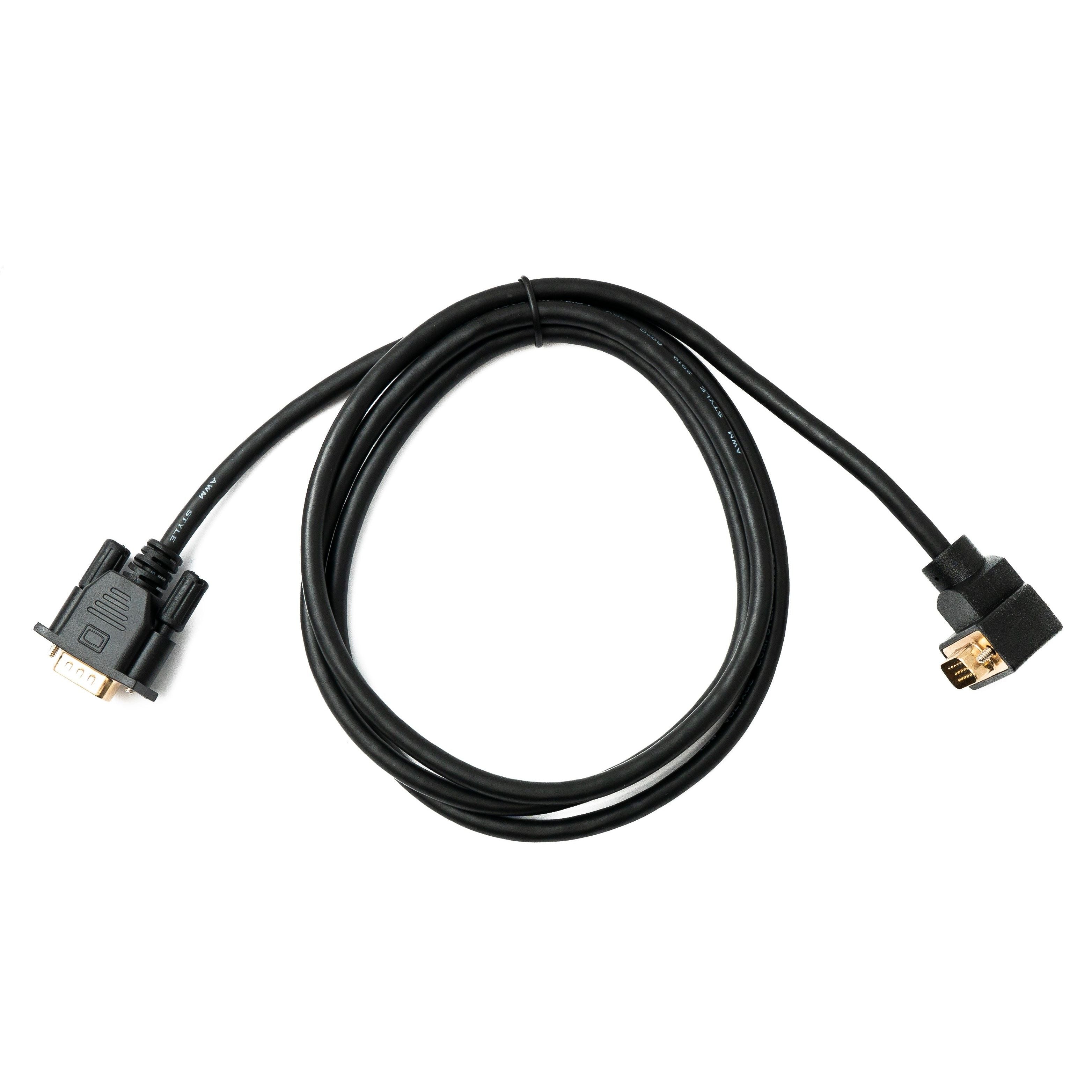 SYSTEM-S D Sub15 Kabel 150 cm HD VGA 15 Pin Stecker zu Stecker DB15 Winkel Down Angled