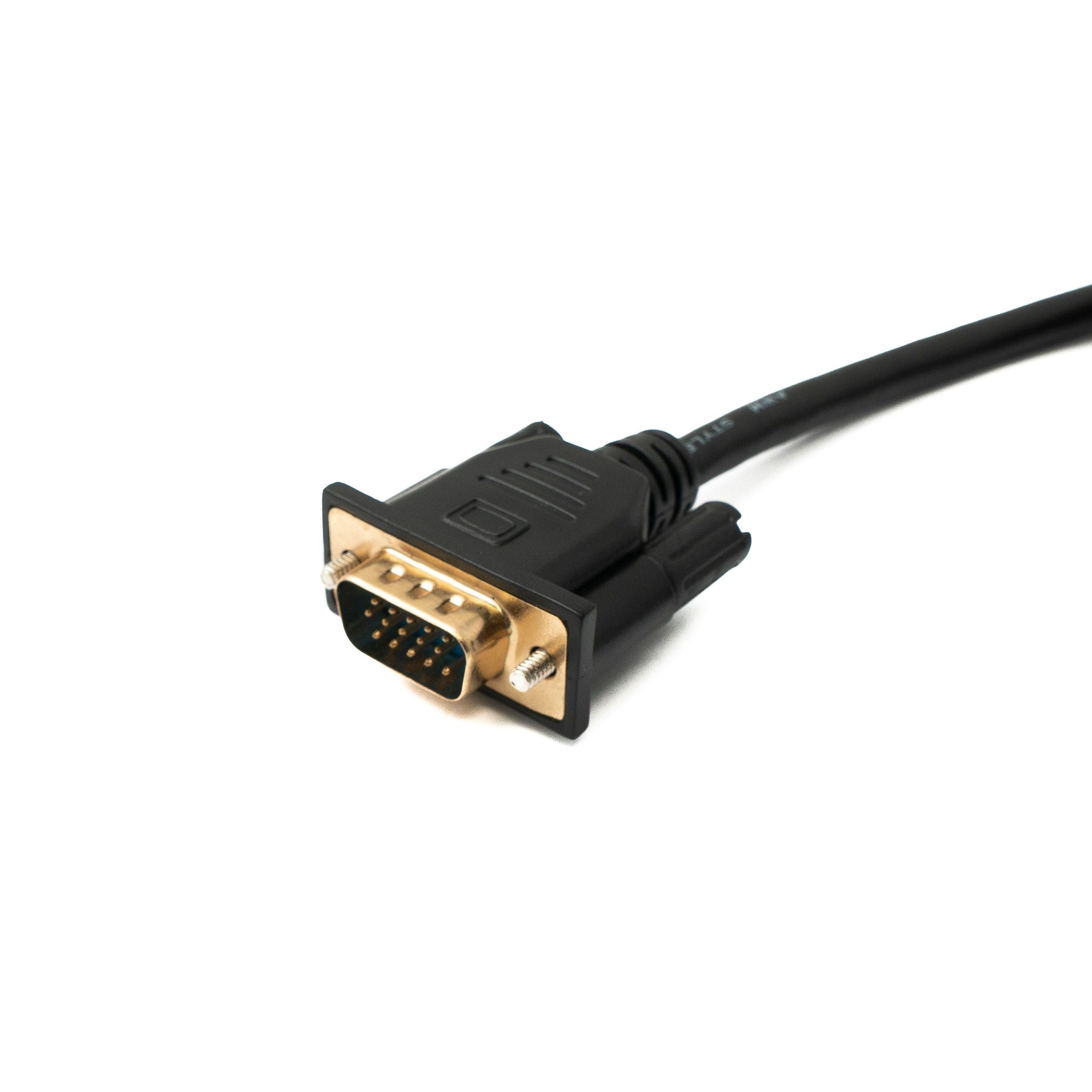 SYSTEM-S D Sub15 Kabel 150 cm HD VGA 15 Pin Stecker zu Stecker DB15 Winkel Down Angled