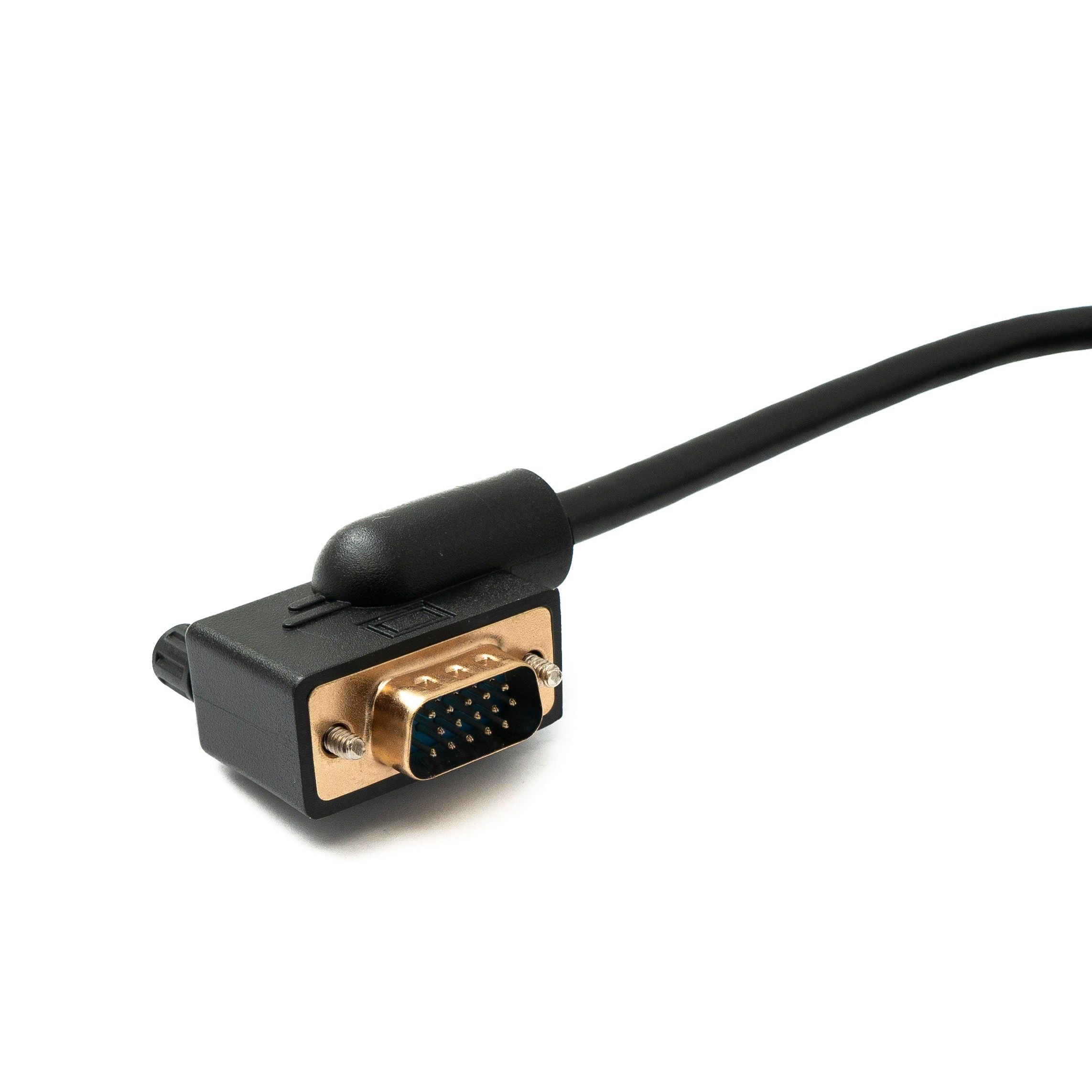 D Sub 15 Kabel 150 cm Rechts Winkelstecker Für HD VGA Signale Stecker Zu Stecker Mit Schraubanschlüssen