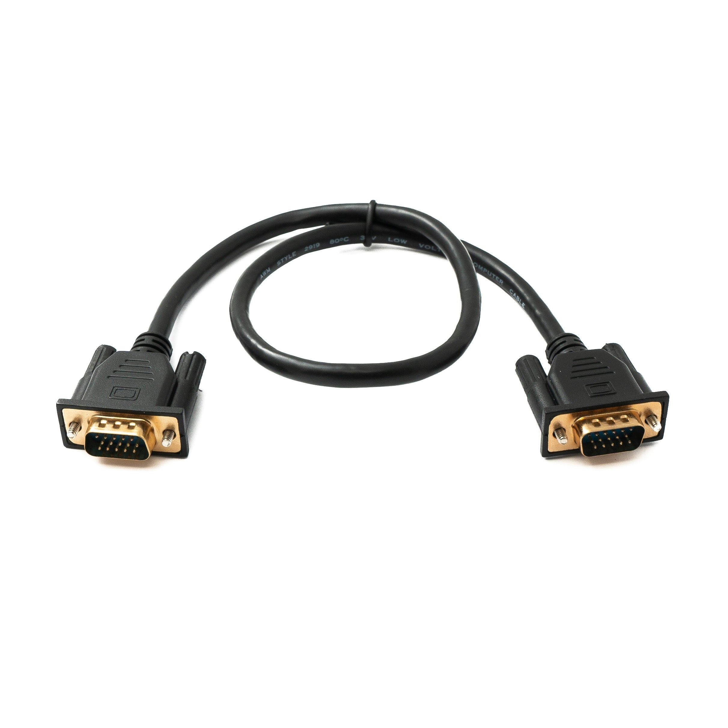 D Sub15 Kabel 50 CM VGA HD Signal DB15 Stecker Zu Stecker Schraubbar Gerade Bauweise