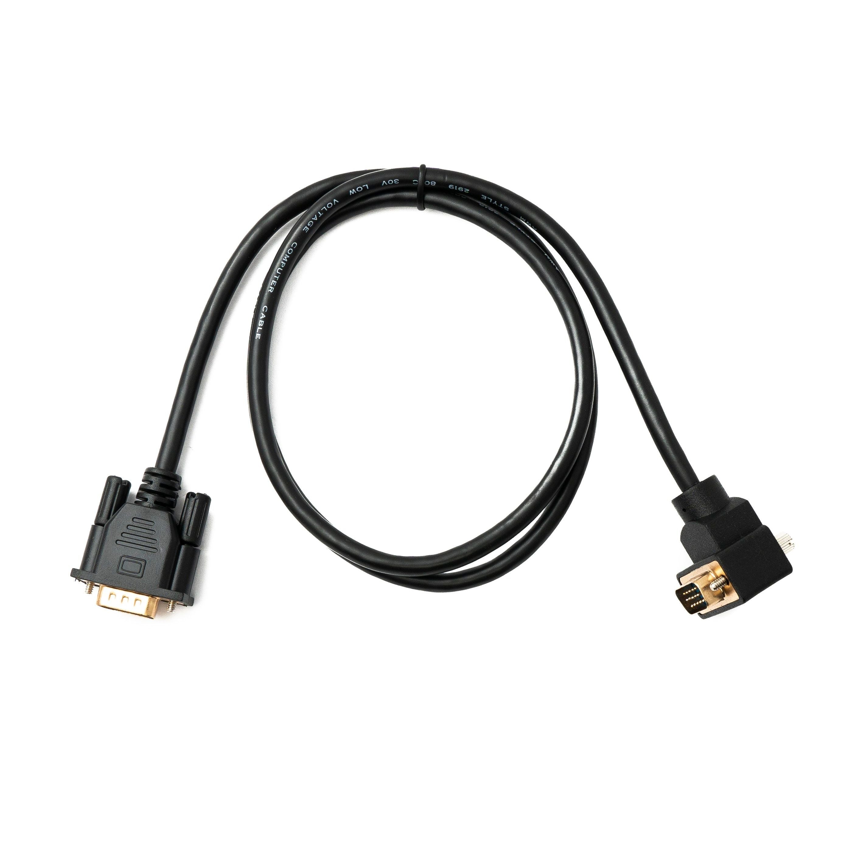 D Sub15 VGA Kabel 100 Cm Hochwertiges Stecker Zu Stecker DB15 Up Angled Winkelkabel