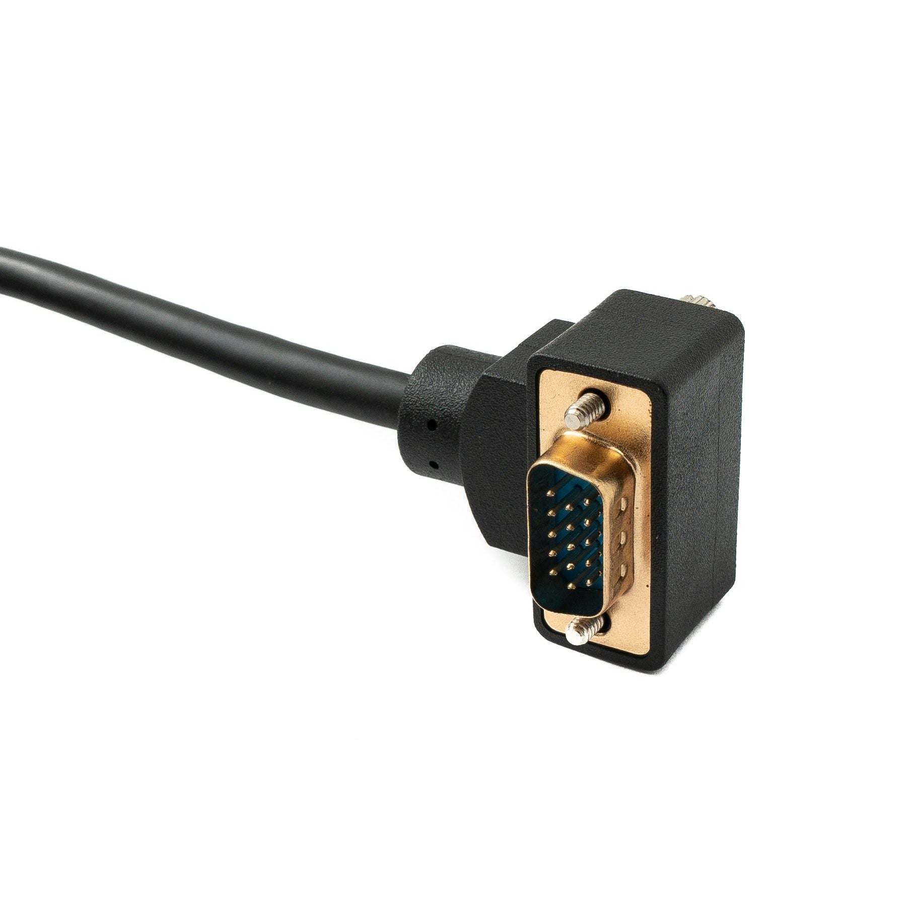 D Sub15 VGA Kabel 100 Cm Hochwertiges Stecker Zu Stecker DB15 Up Angled Winkelkabel