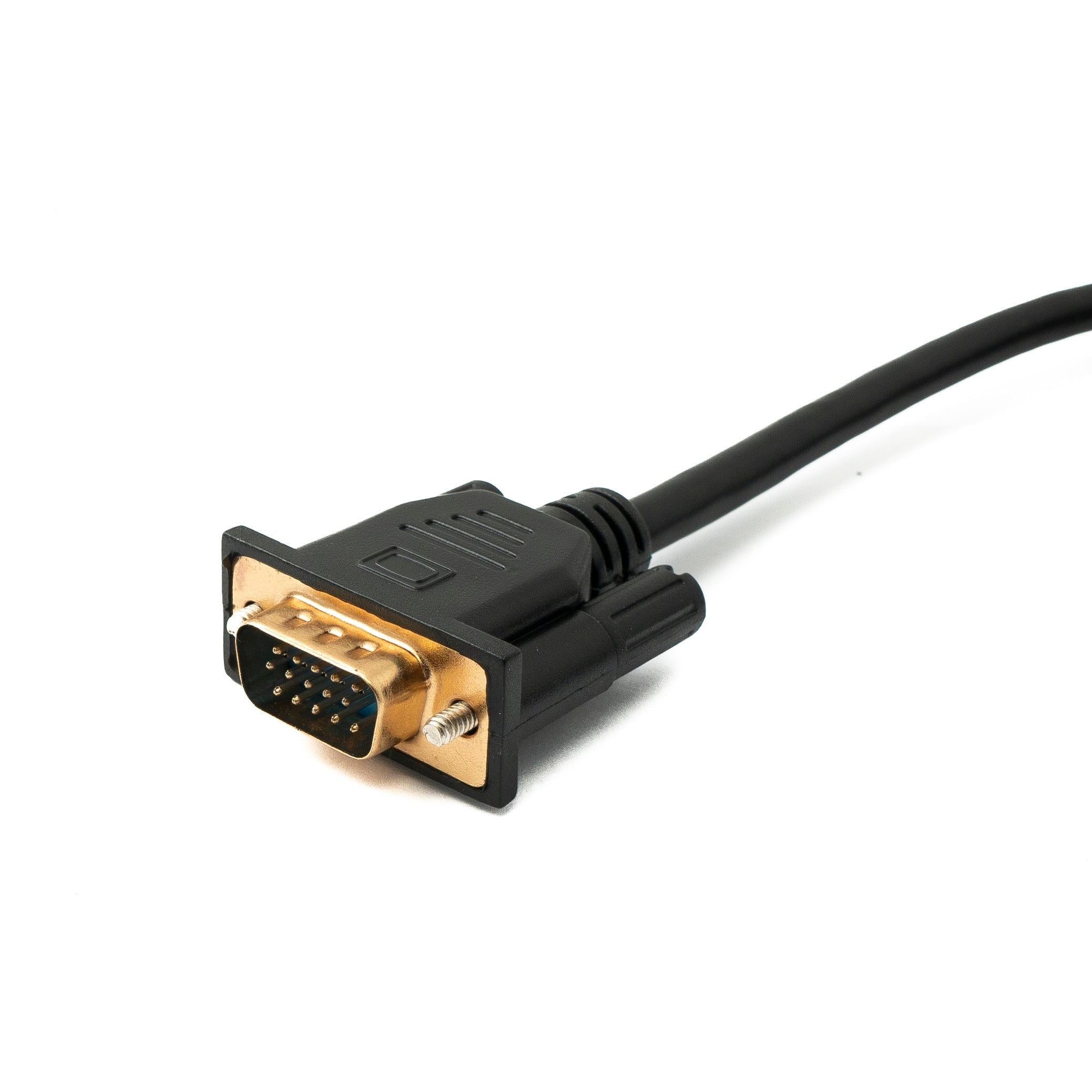 D Sub15 VGA Kabel 100 Cm Hochwertiges Stecker Zu Stecker DB15 Up Angled Winkelkabel