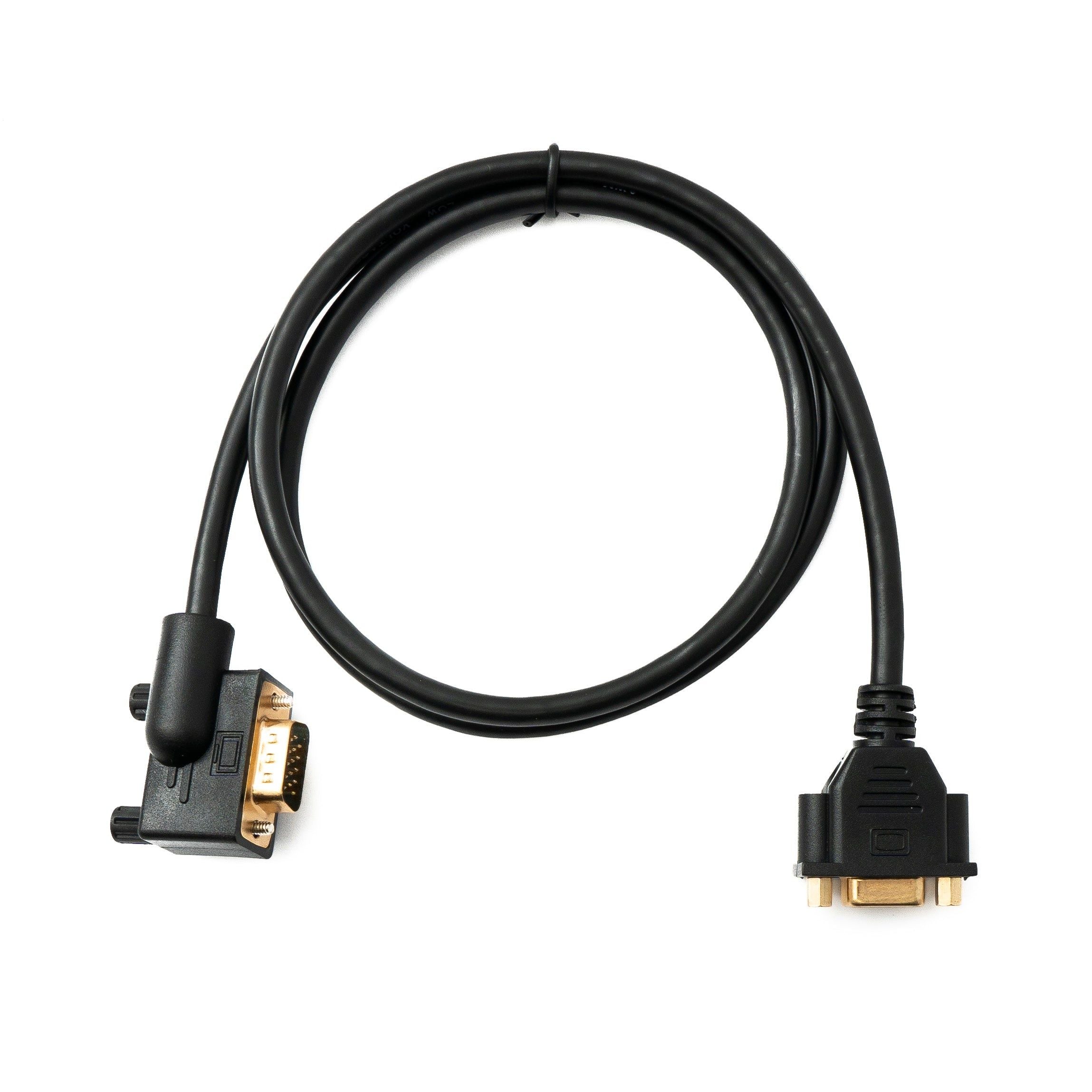 SYSTEM-S D Sub15 Kabel 100 cm HD VGA 15 Pin Stecker zu Buchse DB15 Winkel Right Angled