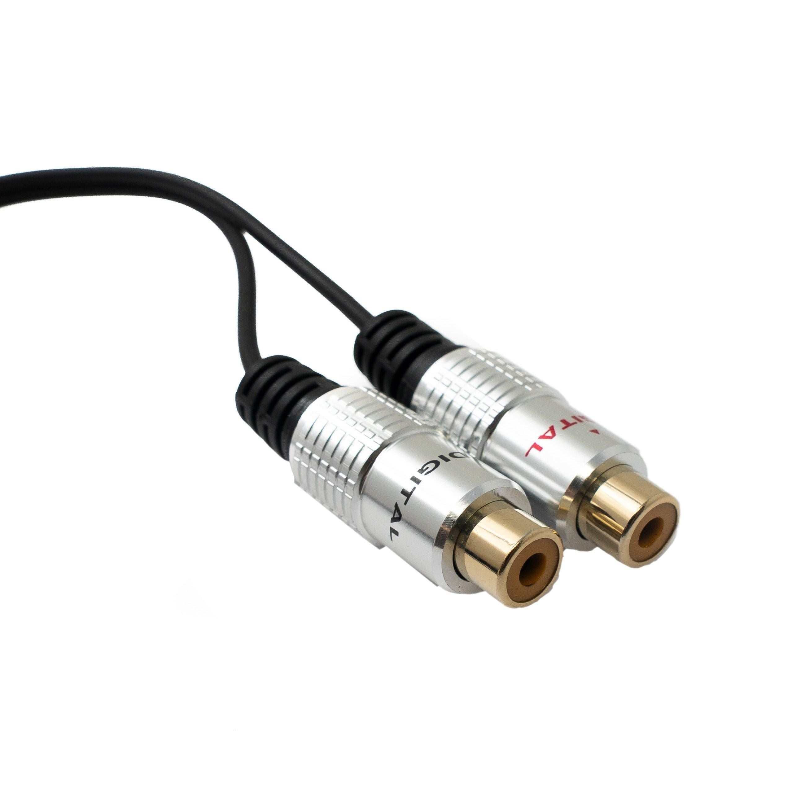 Systemhaus Zakaria Y Cinch RCA Kabel 25 Zentimeter Von 1x Stecker Zu 2x Buchsen Audio Schwarz