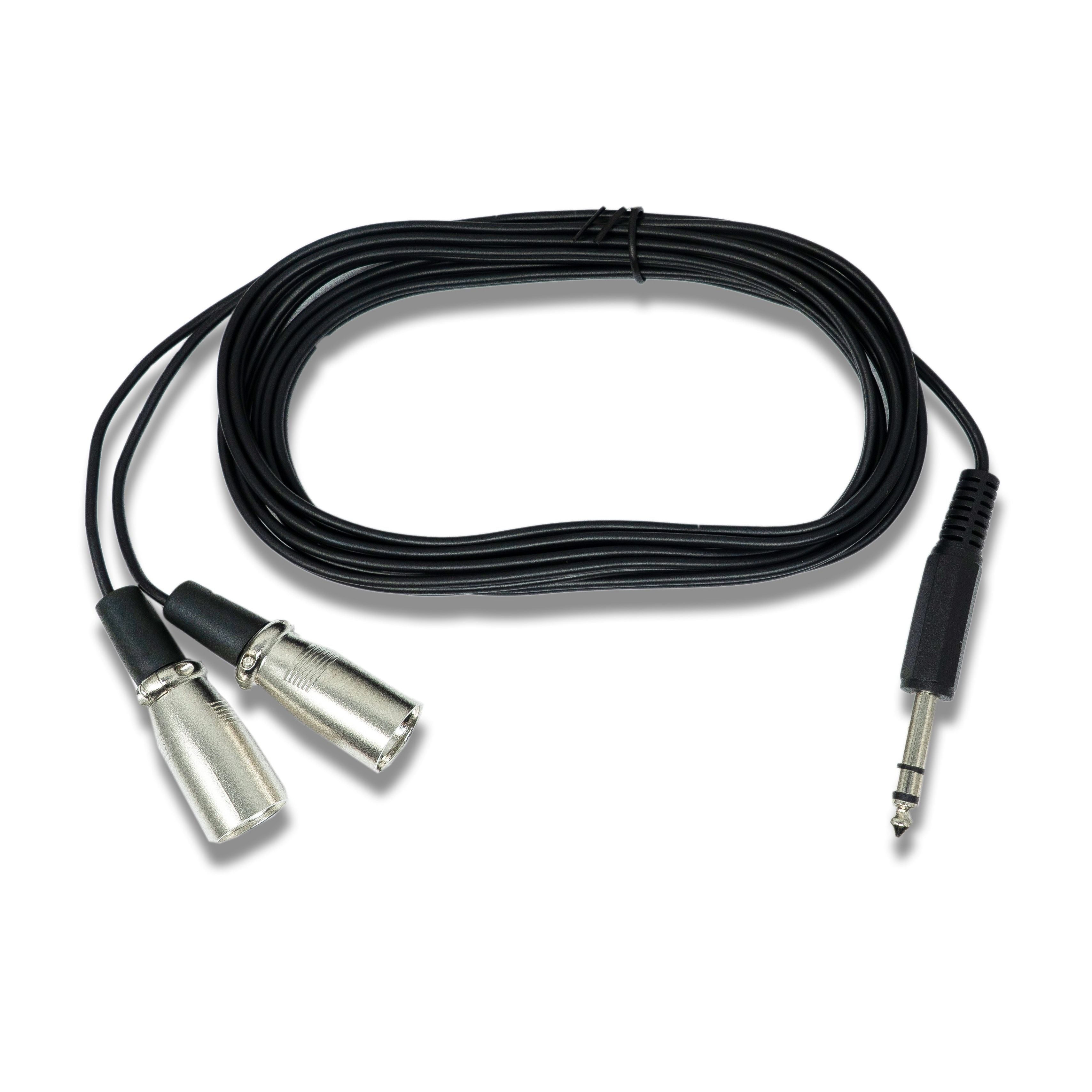 Audio Y Kabel 3 m TRS 6,35 mm Stecker zu 2x XLR 3 polig Profi Audio Kabel für Mischpulte