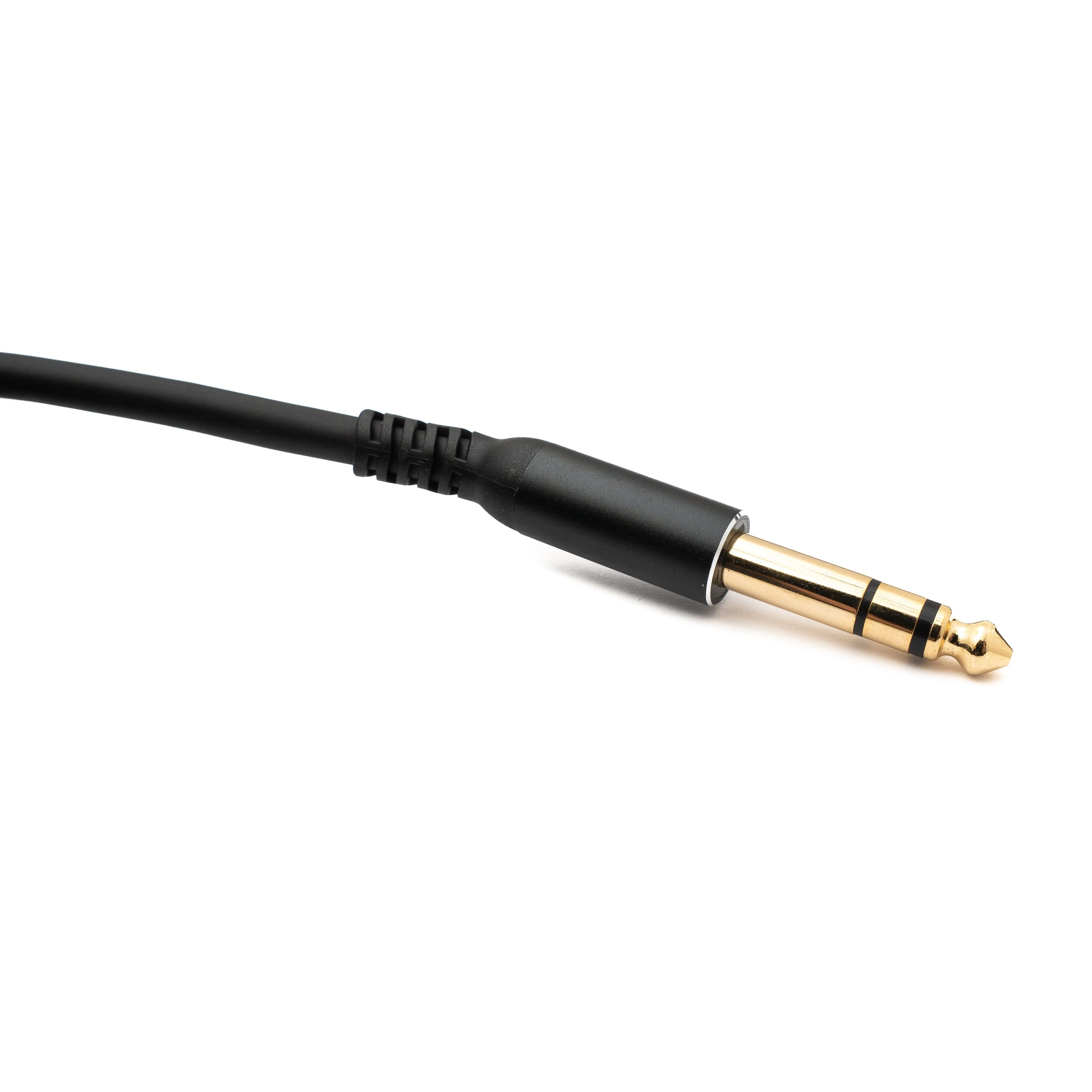 SYSTEM-S Audio Kabel 10 m 6.35 mm Klinke Stecker zu XLR 3 Pin Buchse in Schwarz