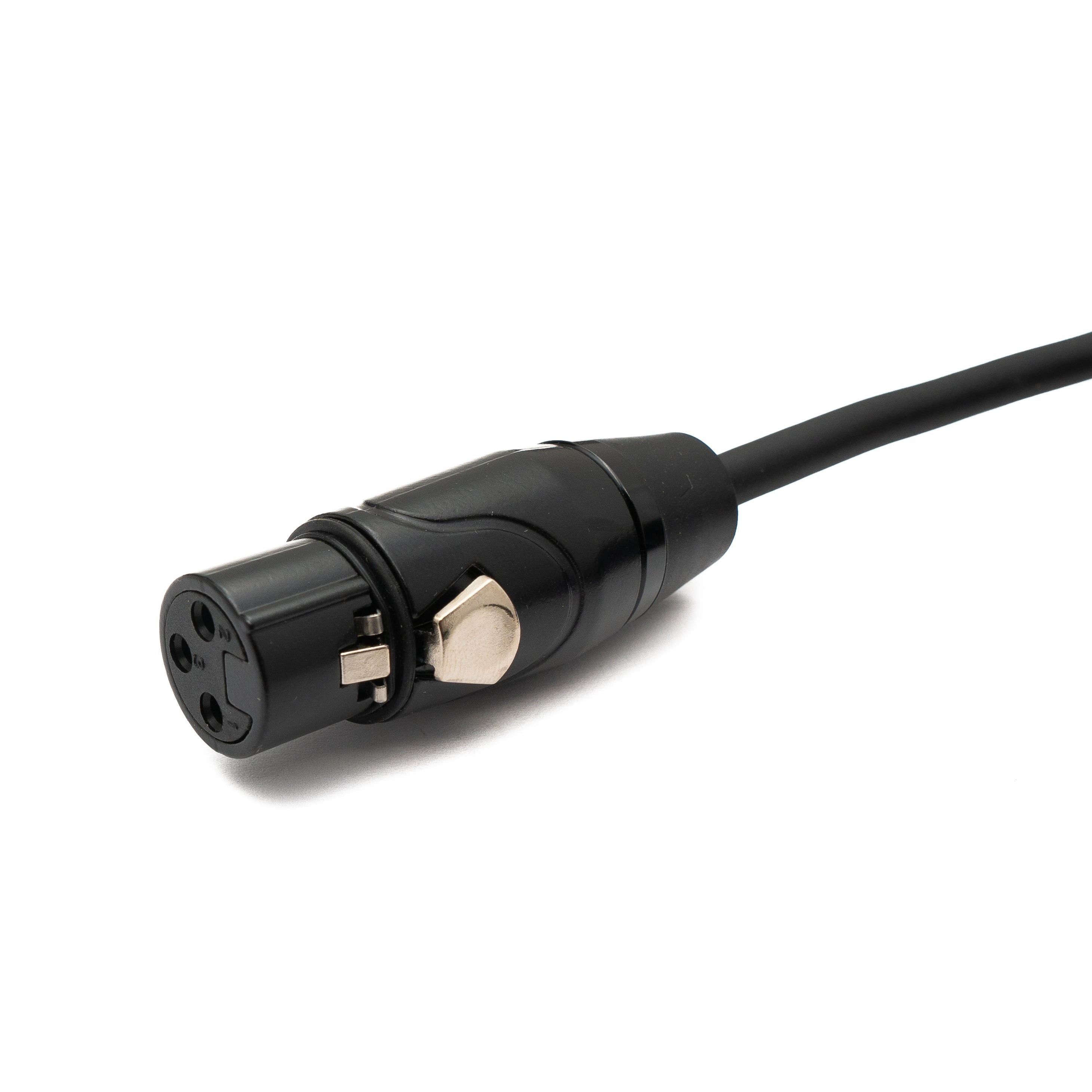 SYSTEM-S Audio Kabel 10 m 6.35 mm Klinke Stecker zu XLR 3 Pin Buchse in Schwarz