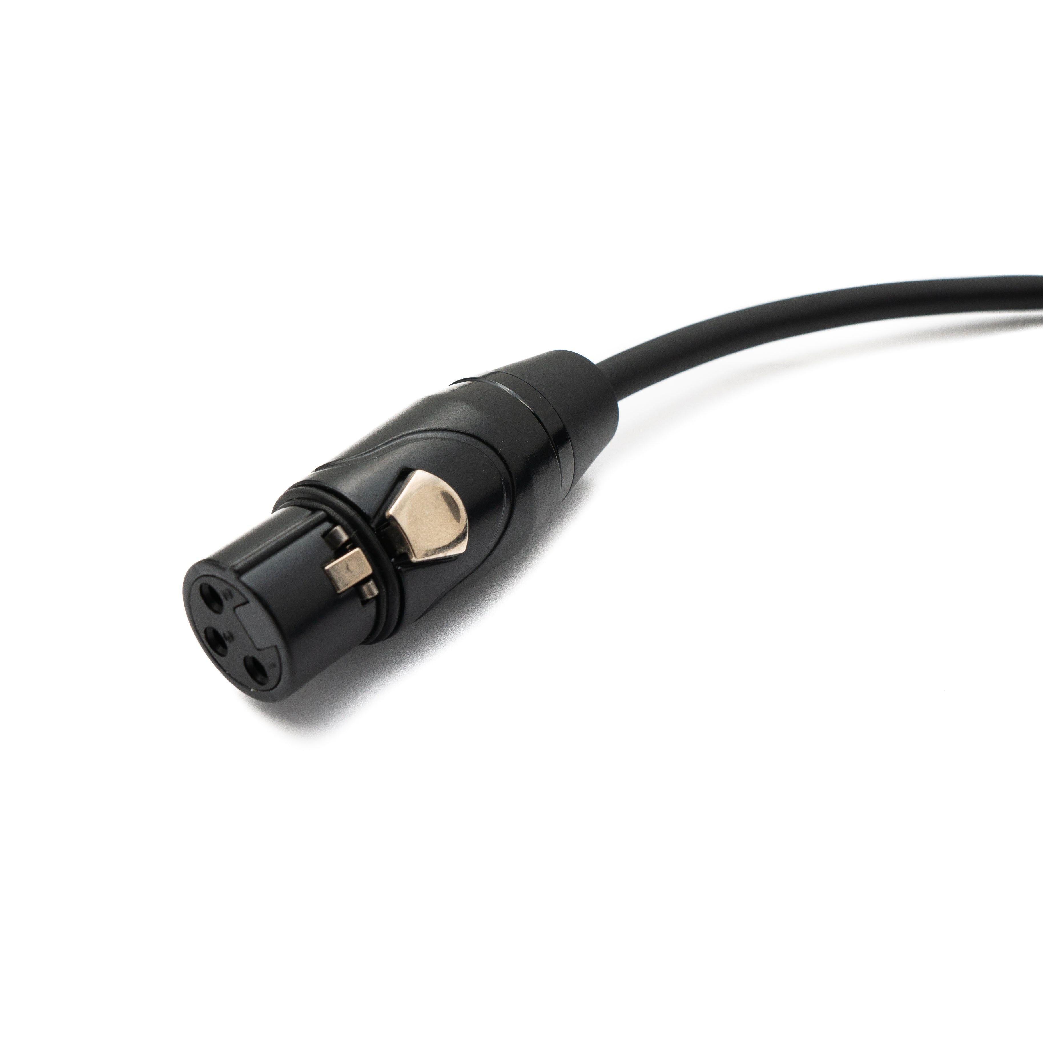 SYSTEM-S Audio Kabel 3 m 6.35 mm Klinke Stecker zu XLR 3 Pin Buchse in Schwarz