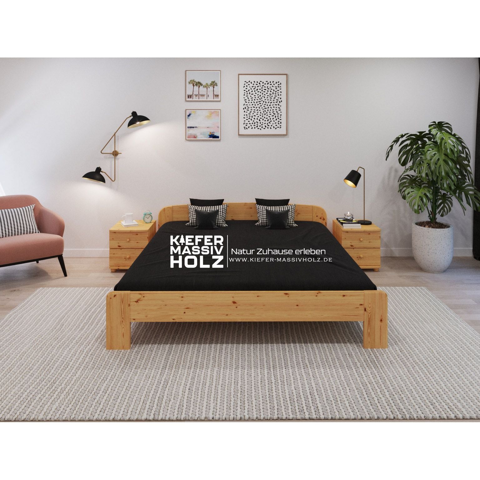 Anika Kieferbett | Massivholz | Naturholz | 100% Bio-Bett