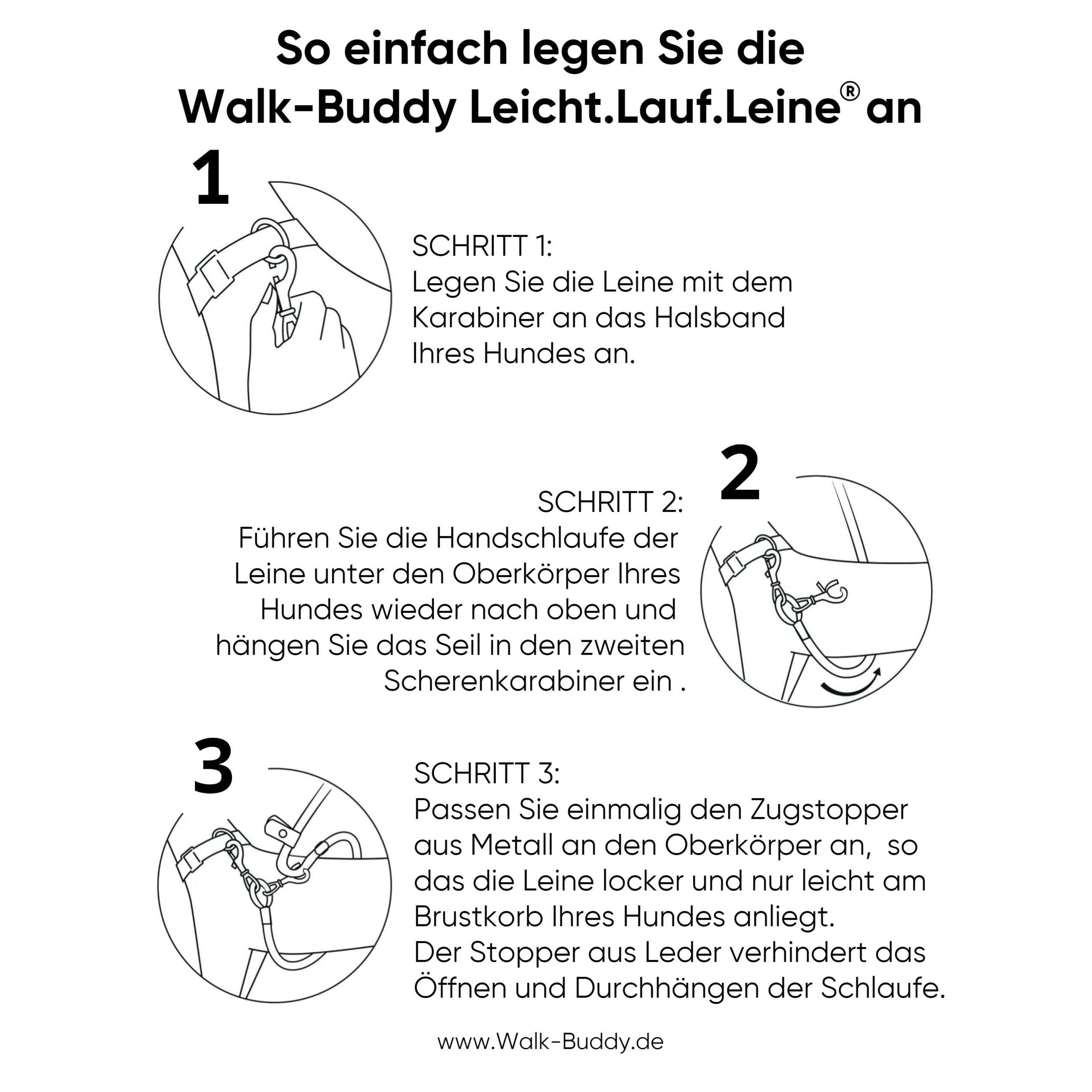 LeichtLaufLeine® Kurzleine und Übungsleine zur besseren Leinenführung