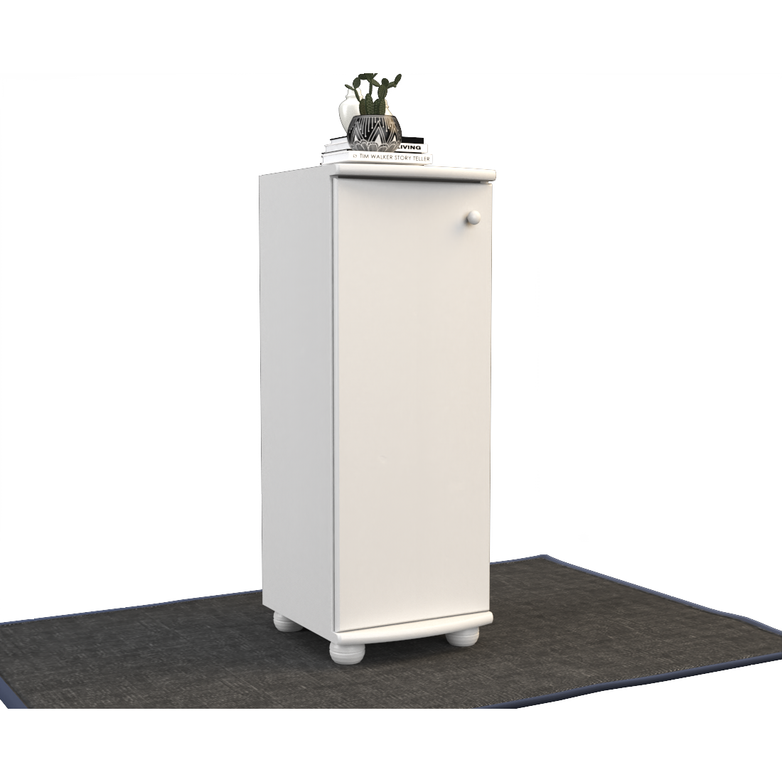 Anika Kiefer Massivholz Kommode | 1-Türig | 3-Regalfächer | 100% Bio Kiefer