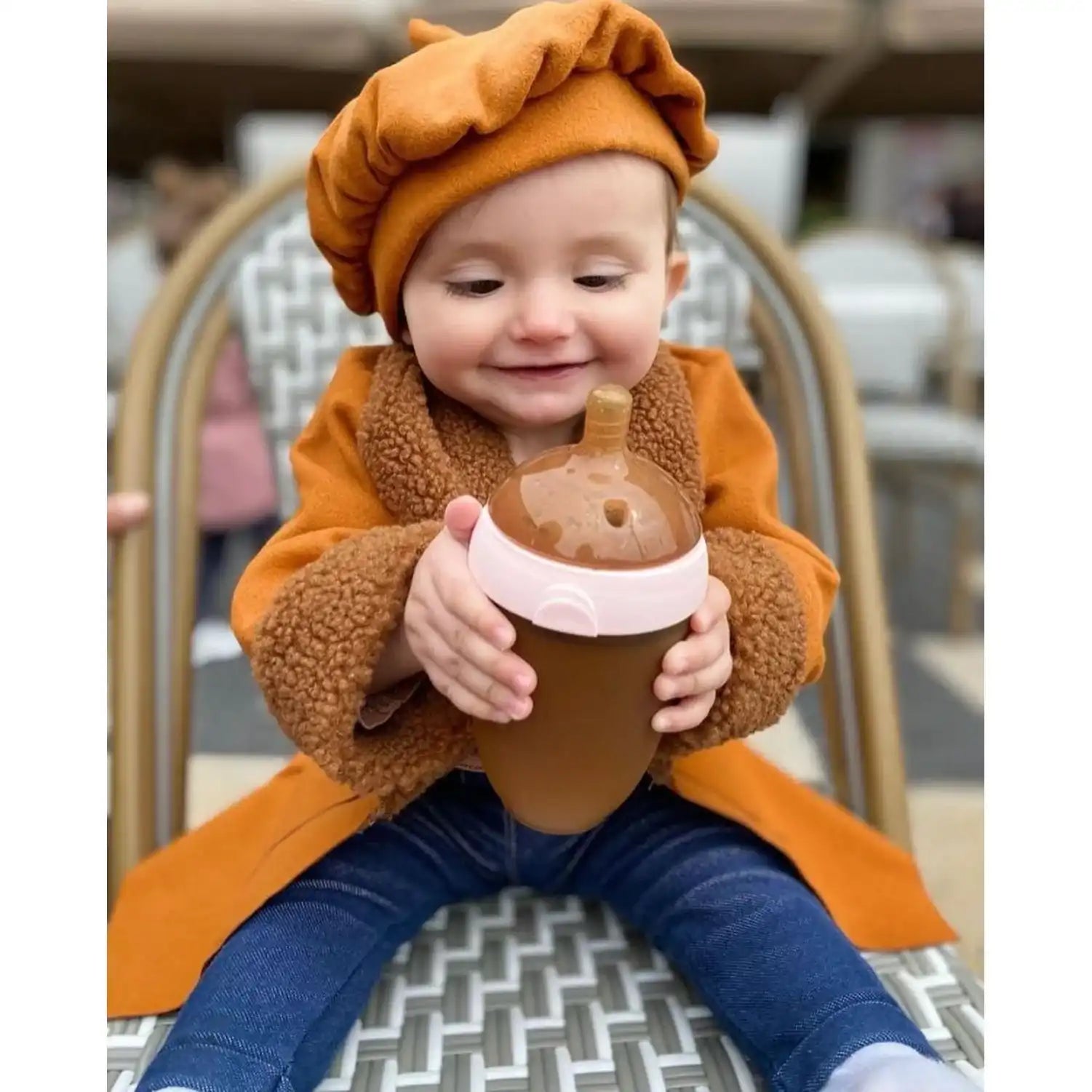 Ultra Wide Neck Baby Bottle 240ml (Rosa)