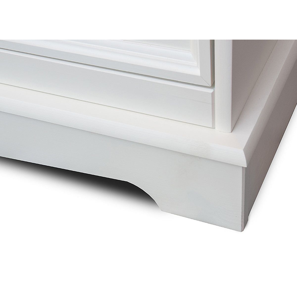 Bologna Elegante Massivholz Kiefer Kommode TV-Schrank | Farbe weiß