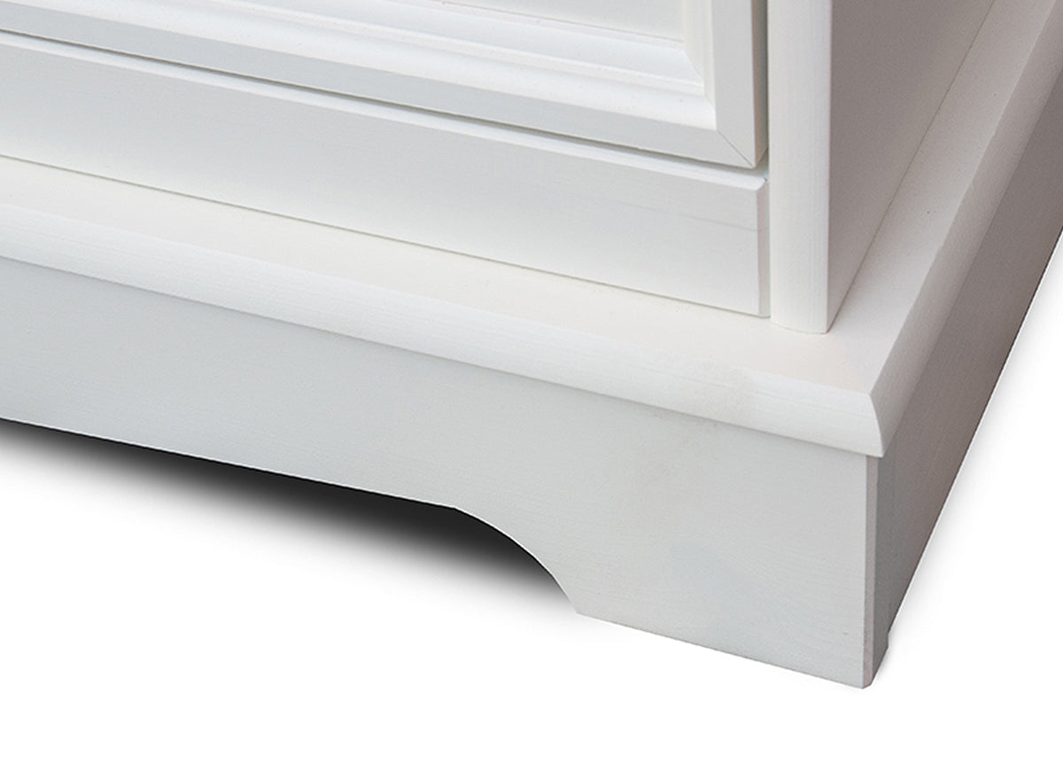 Bologna Elegante Massivholz Kiefer Kommode 3D | Farbe weiß