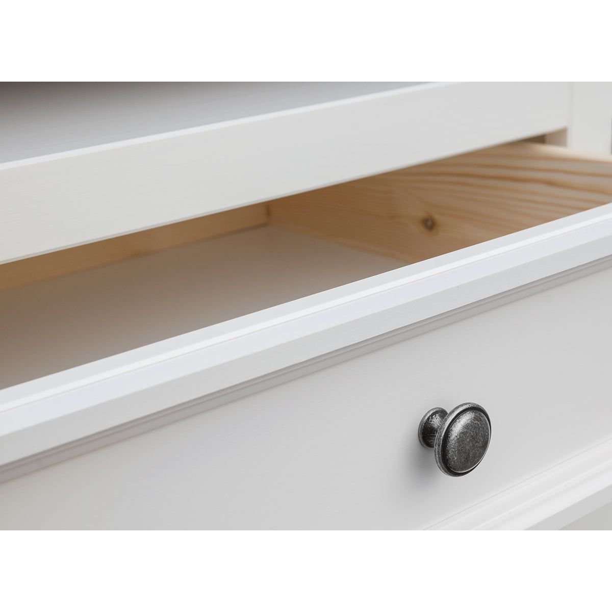 Bologna Elegante Massivholz Kiefer Schreibtisch | Farbe weiß