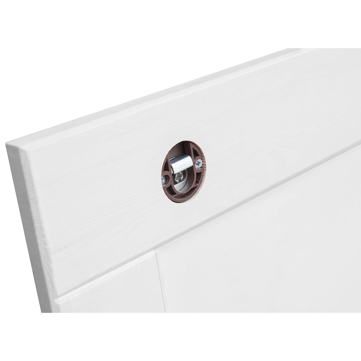 Bologna Elegante Massivholz Kiefer Spiegel 70x60 | Farbe weiß