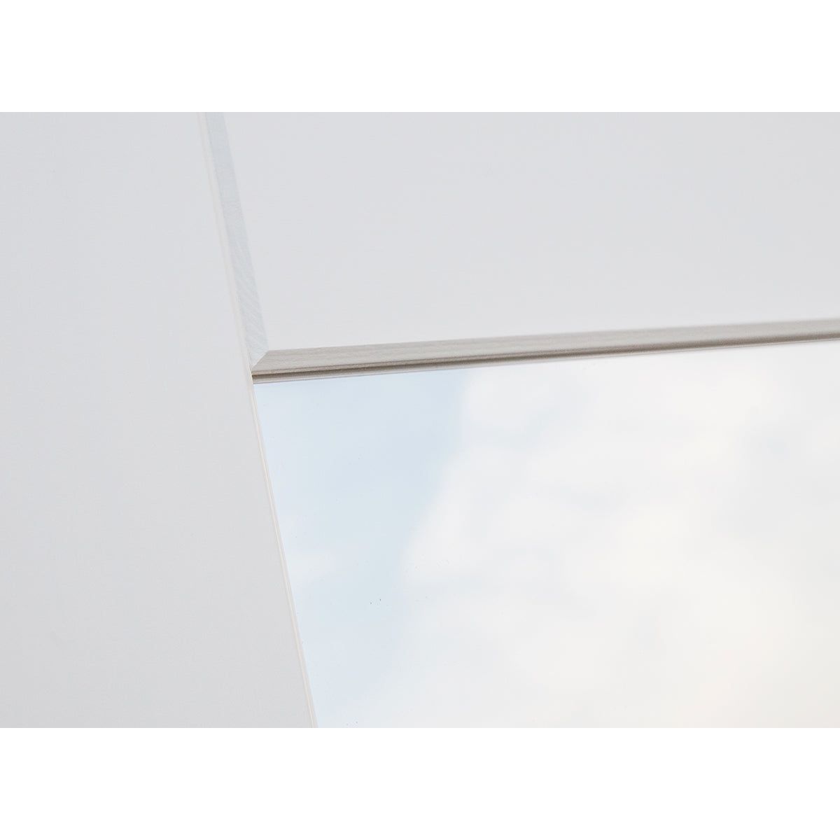 Bologna Elegante Massivholz Kiefer Spiegel Garderobe | Farbe weiß