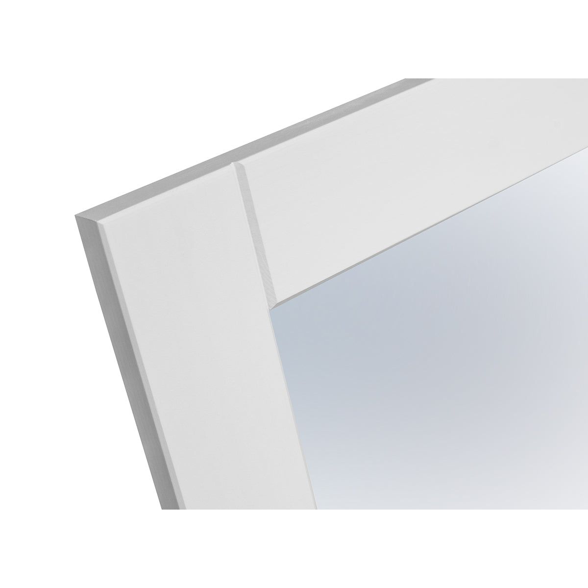 Bologna Elegante Massivholz Kiefer Spiegel 70x60 | Farbe weiß