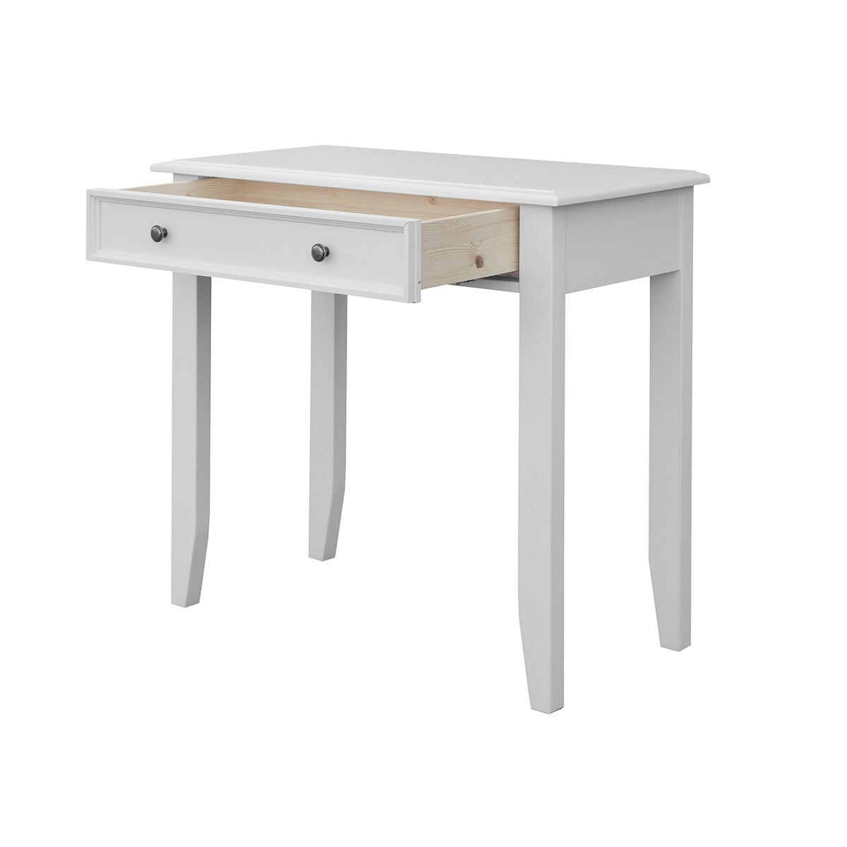 Bologna Elegante Massivholz Kiefer Schminktisch | Farbe weiß