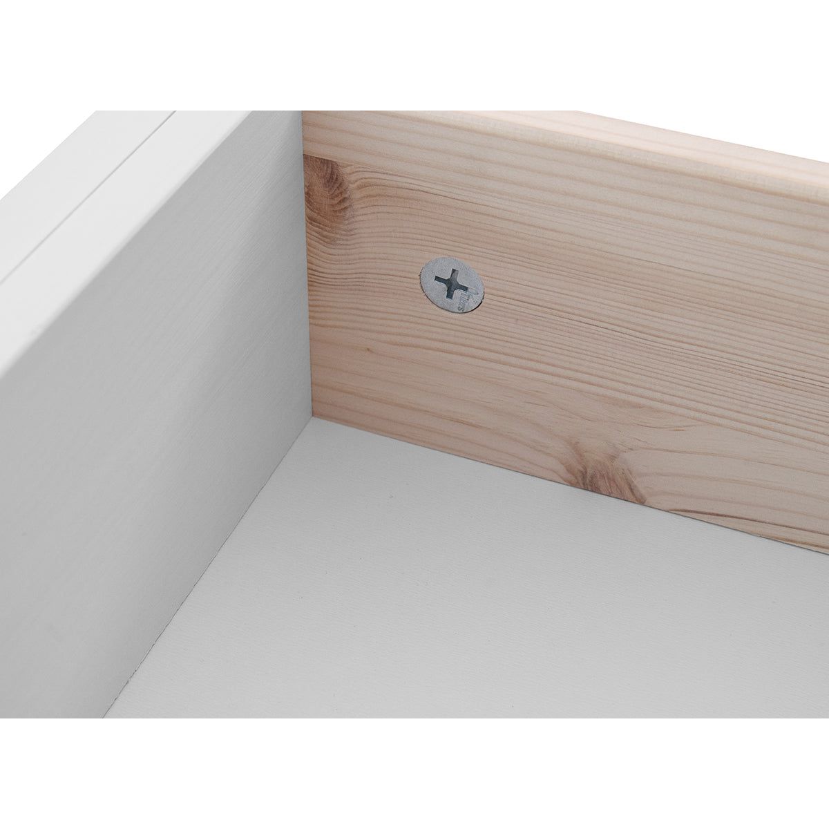 Bologna Elegante Massivholz Kiefer Kommode 3.3 | Farbe weiß