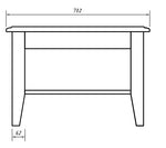 Bologna Elegante Massivholz Kiefer kleiner Couchtisch | Farbe Weiß