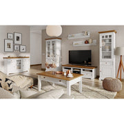 Bologna Elegante Massivholz Kiefer Regale 2 St. | Farbe weiß