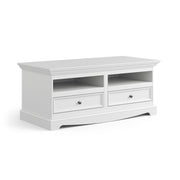 Bologna Elegante Massivholz Kiefer Kommode TV-Schrank | Farbe weiß