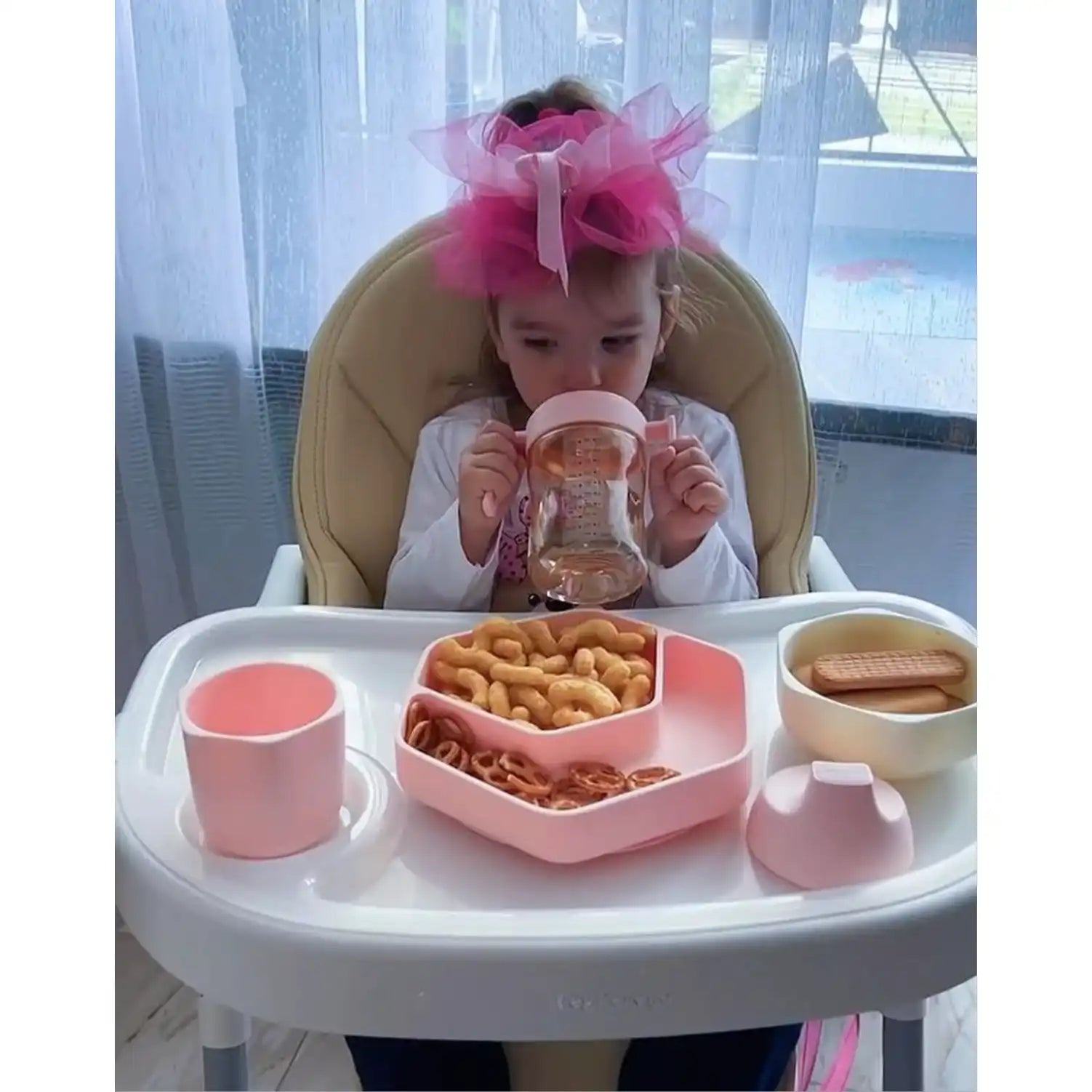 Toddler feeding Set (Rosa)