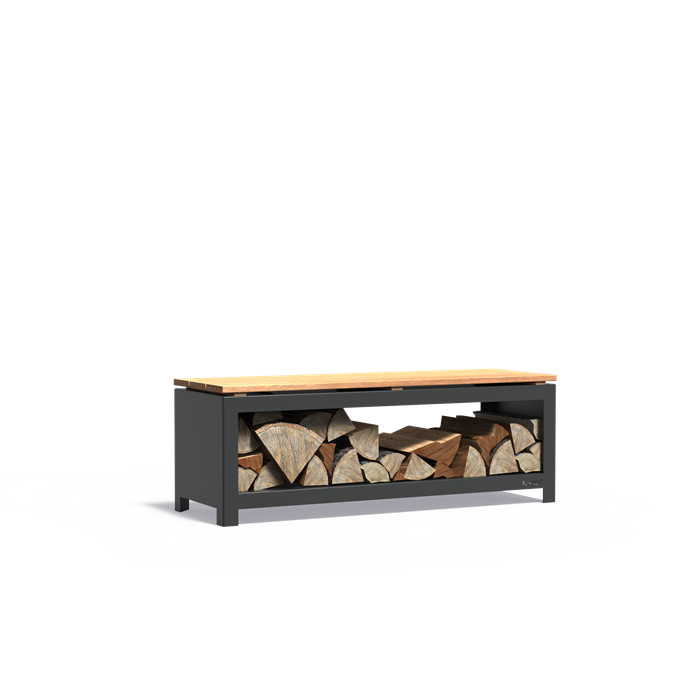 Beschichteter Stahl Holzlager LOGG seat