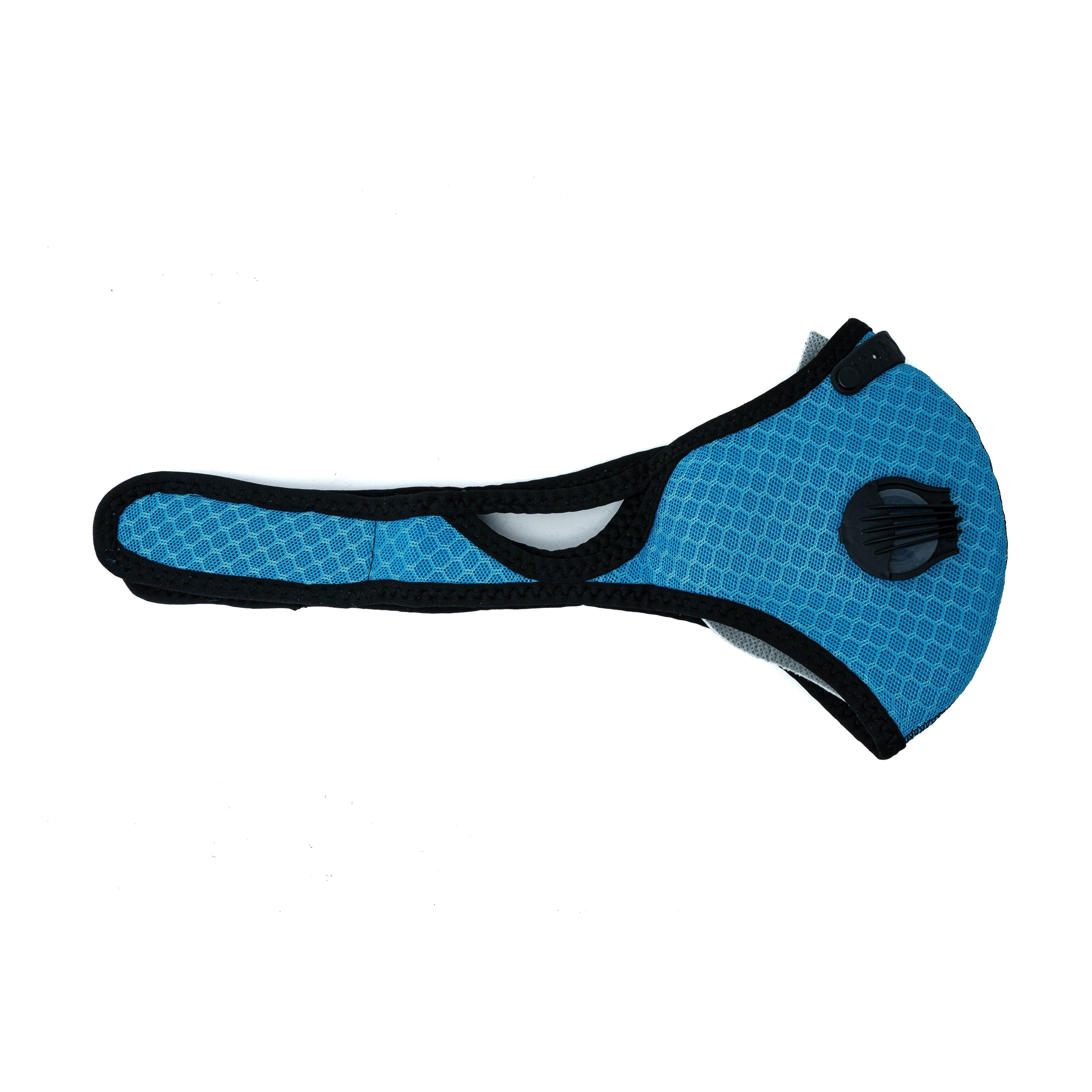 SYSTEM-S Staub Maske austauschbarer Aktivkohle Filter Nylon für Outdoor Jogging Türkis