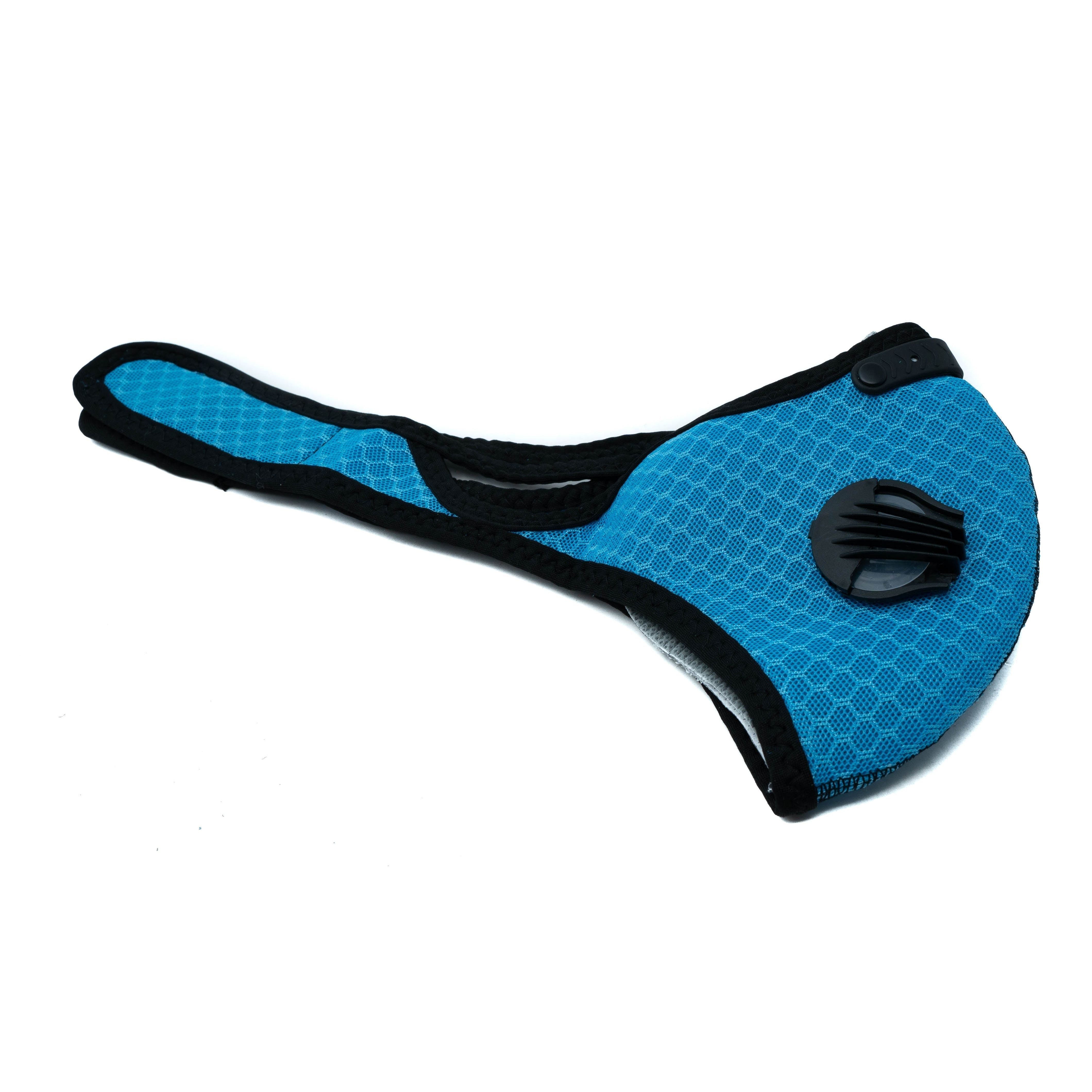 SYSTEM-S Staub Maske austauschbarer Aktivkohle Filter Nylon für Outdoor Jogging Türkis