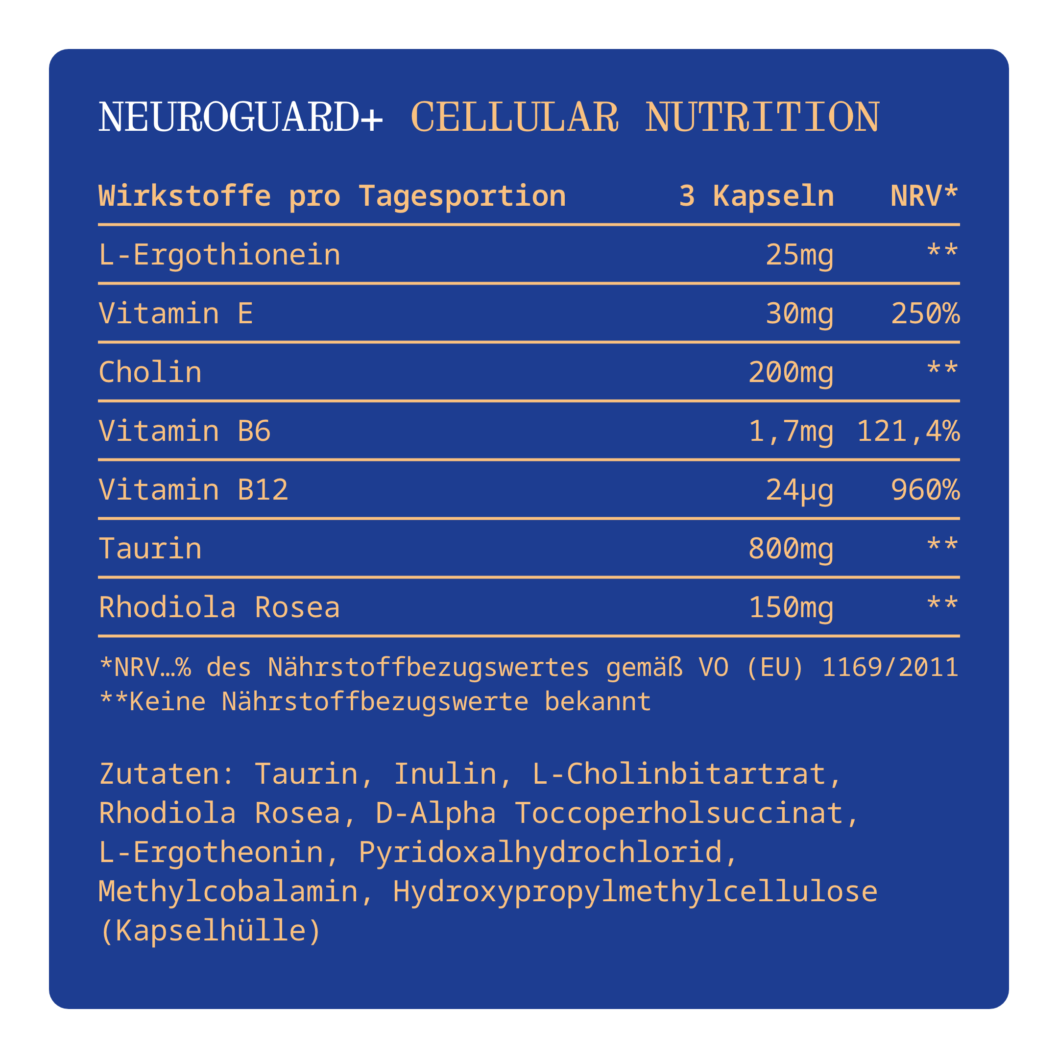 Cognitive Support Supplement – NEUROGUARD+ Capsule Formula