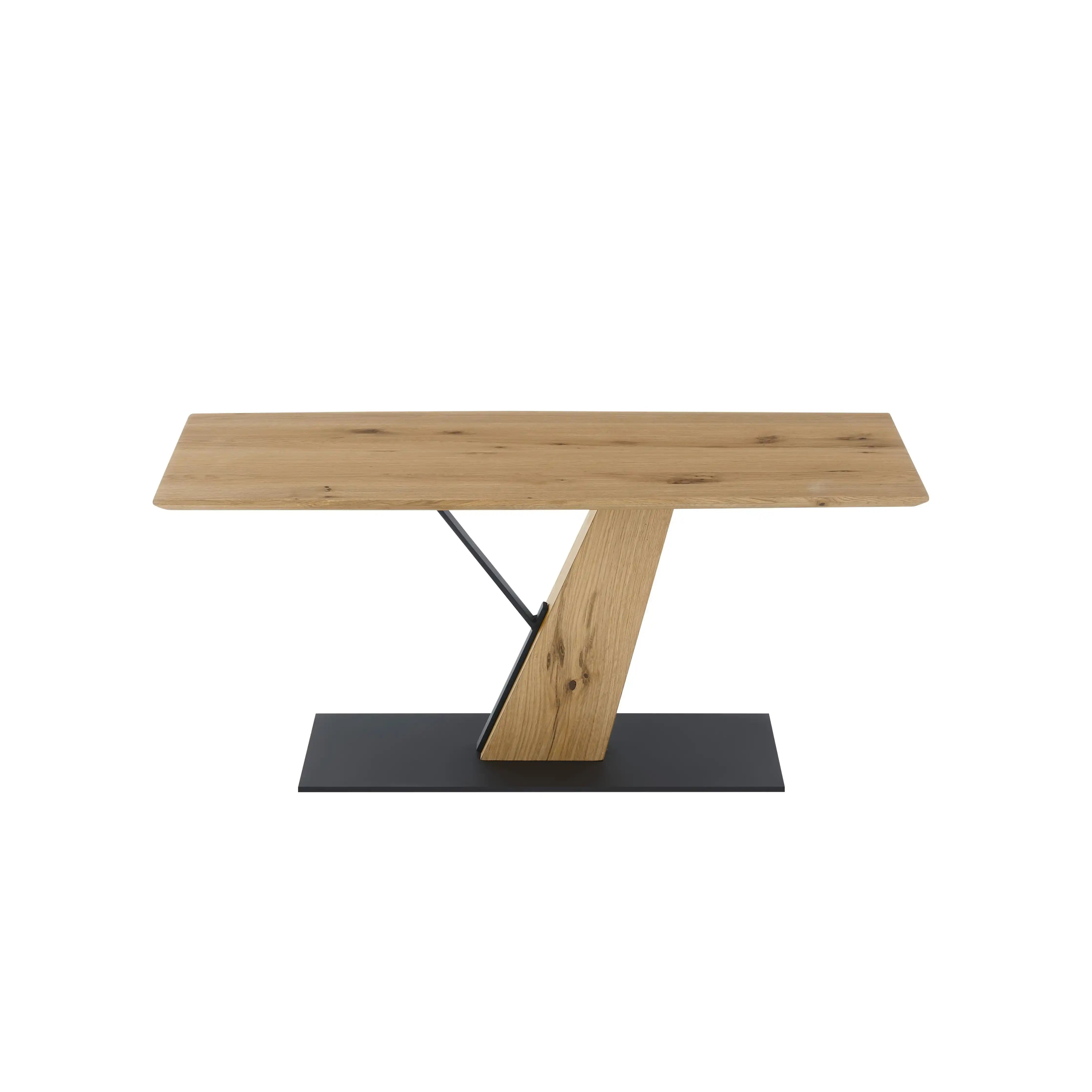 Brescia Couchtisch Eiche Furniert Mit Schwarzem Metallboden Modernes Design Jetzt