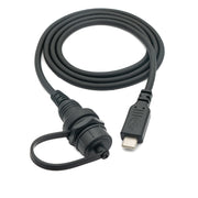 Wasserdichtes USB 3.1 Kabel Typ C Bulkhead-Stecker Zu Buchse Für Außenbereich Schwarz 100 Cm